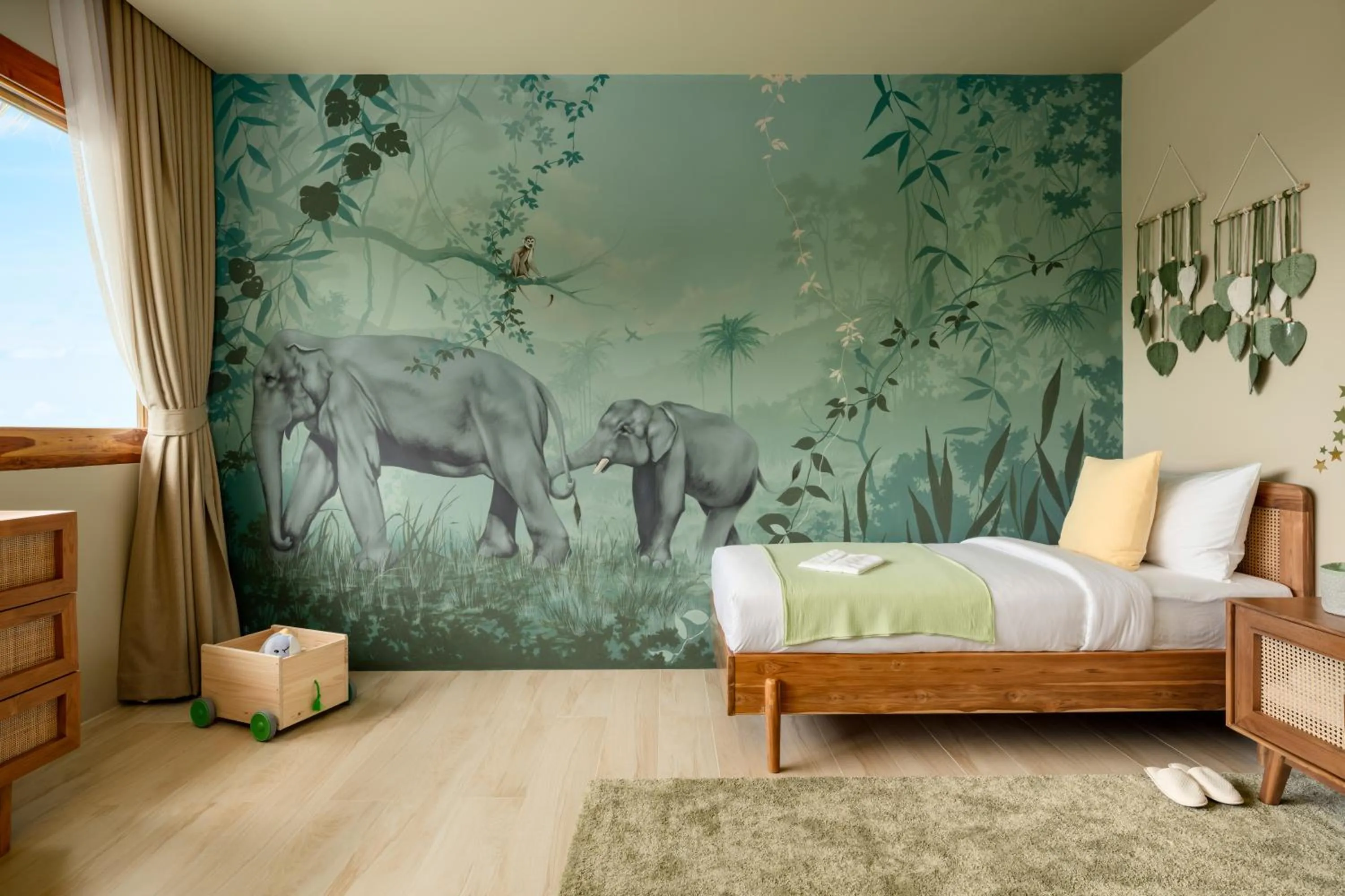Bed in Wild Cottages Elephant Sanctuary Resort