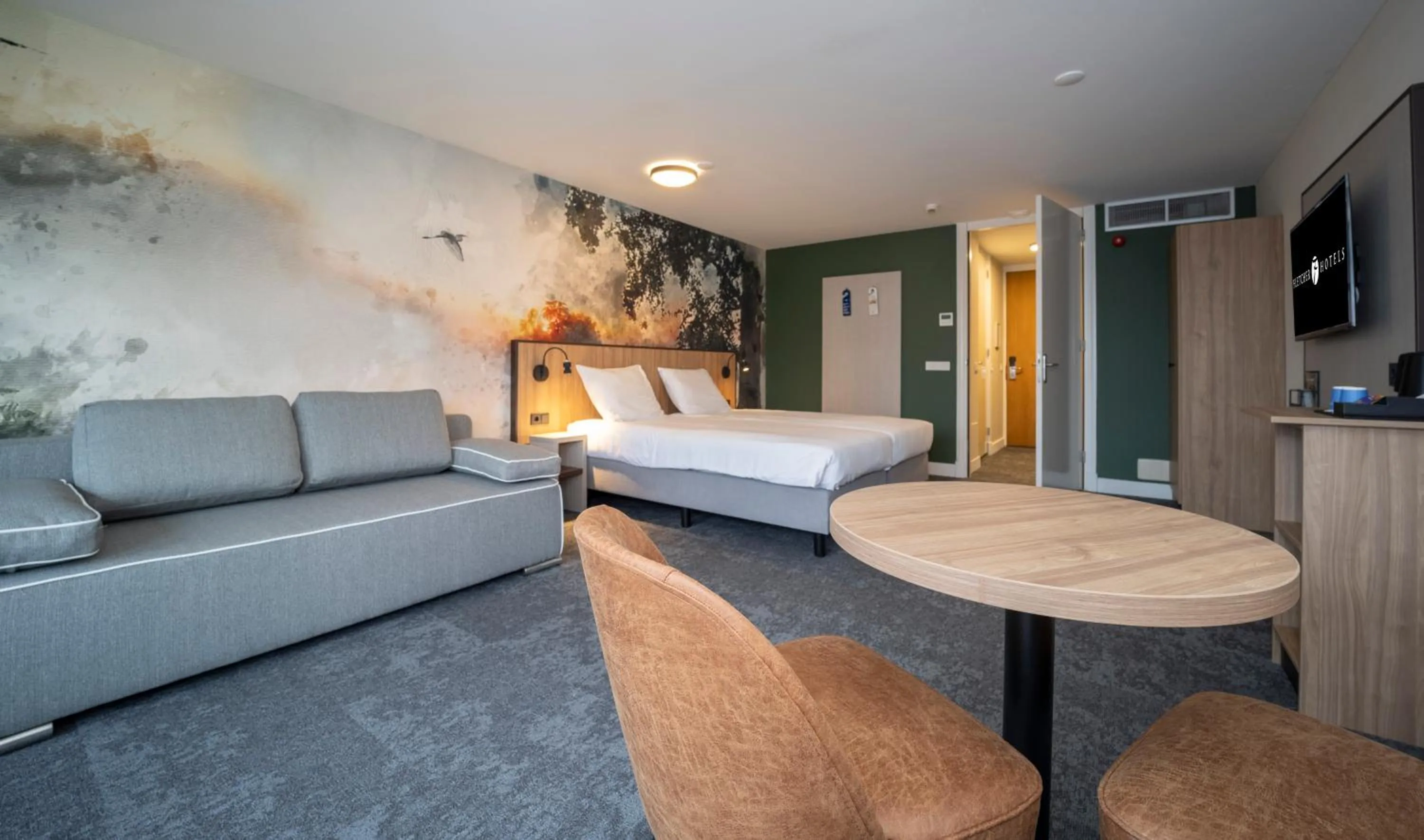 Bed in Fletcher Hotel-Restaurant Langewold