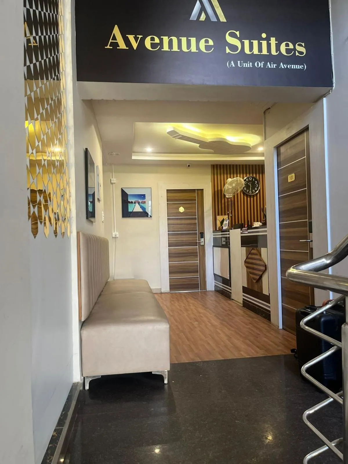 Seating area, Bed in Hotel Avenue Suites Near International Airport Bangalore