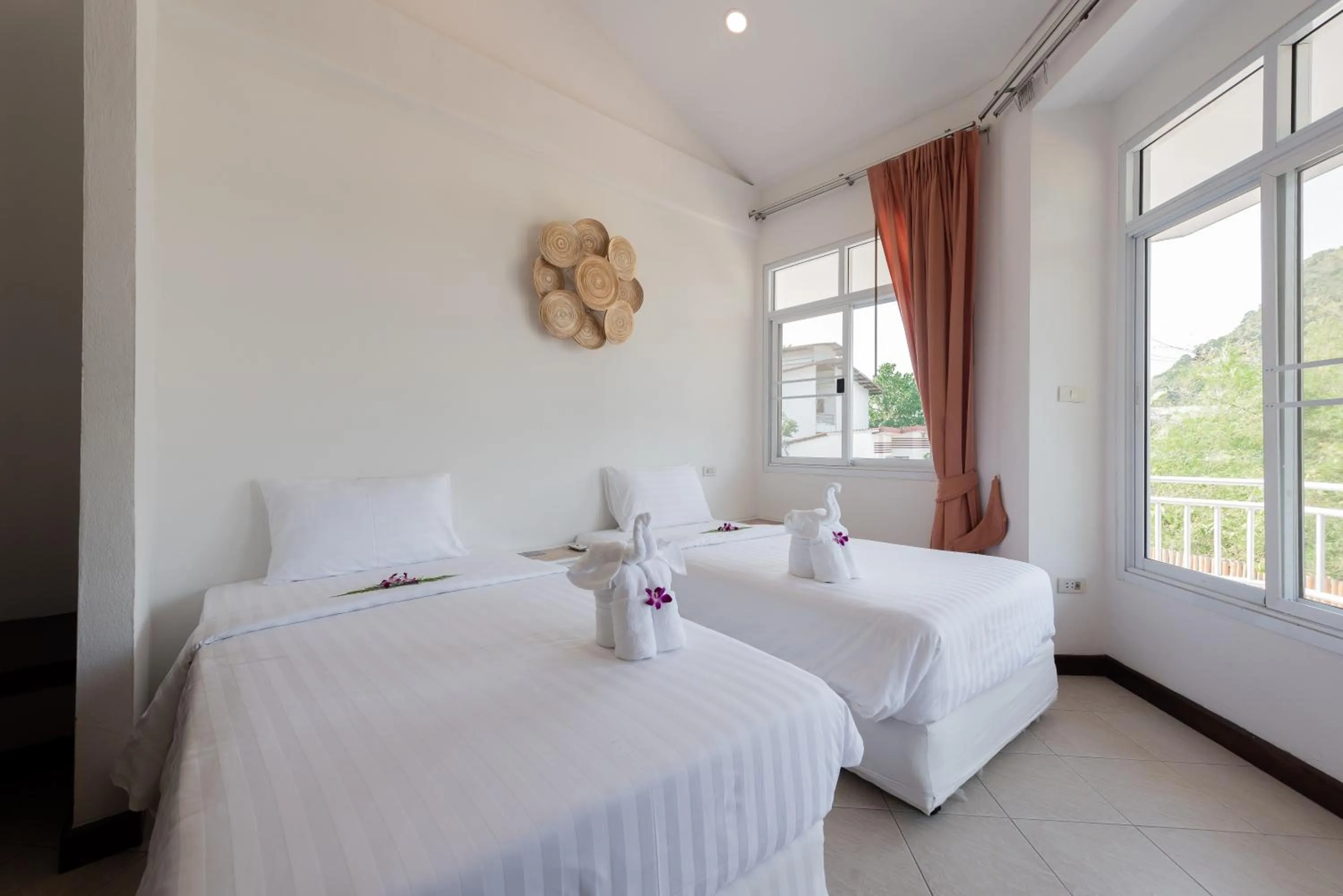 Bed in Twin Villas Ao Nang