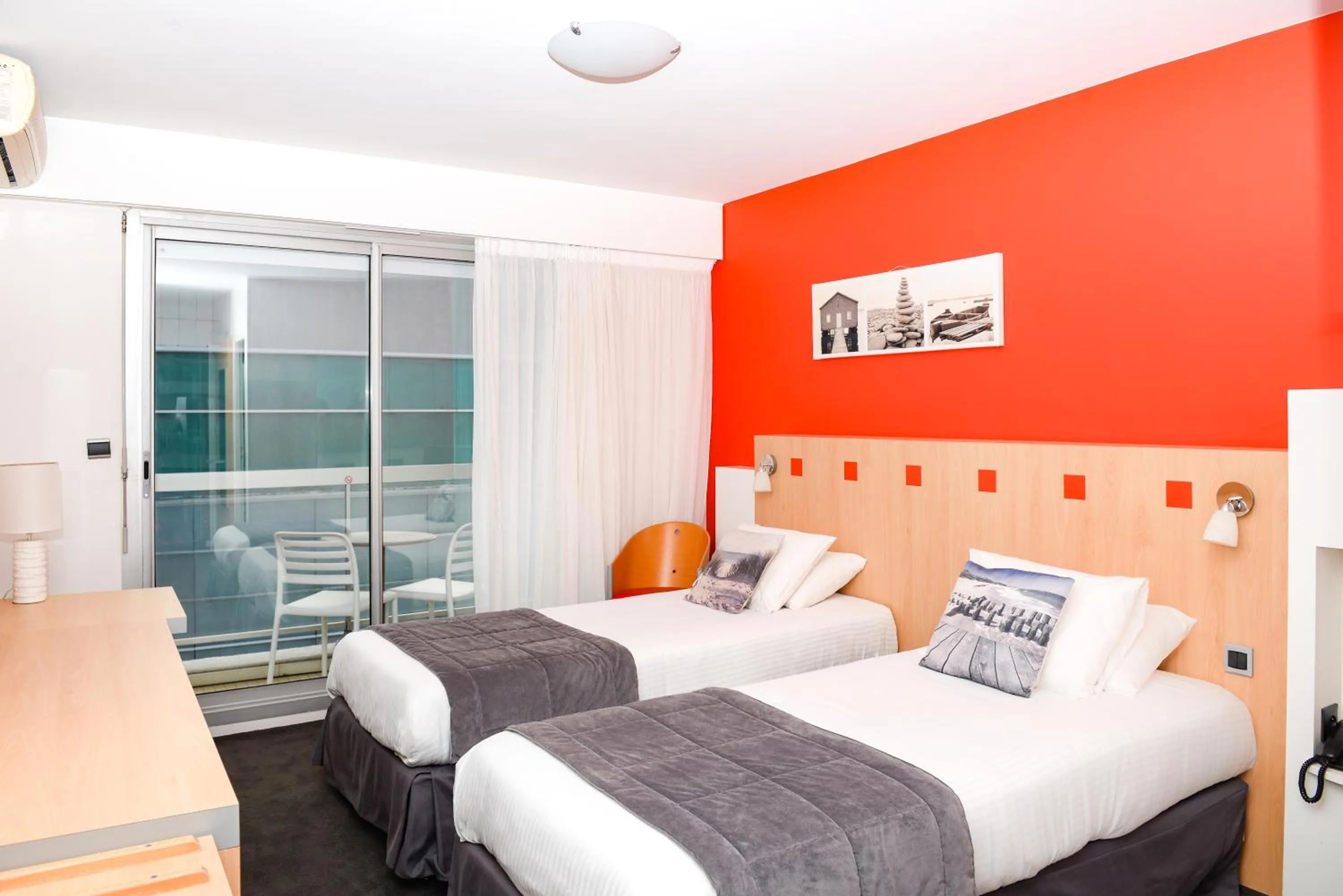 View (from property/room), Bed in Kyriad Prestige Les Sables d'Olonne - Plage - Centre des Congrès