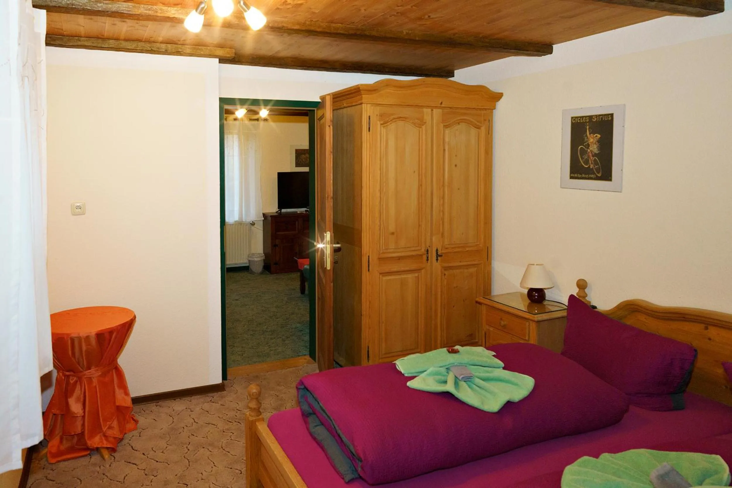 Bed in Die Radler-Scheune Finsterbergen