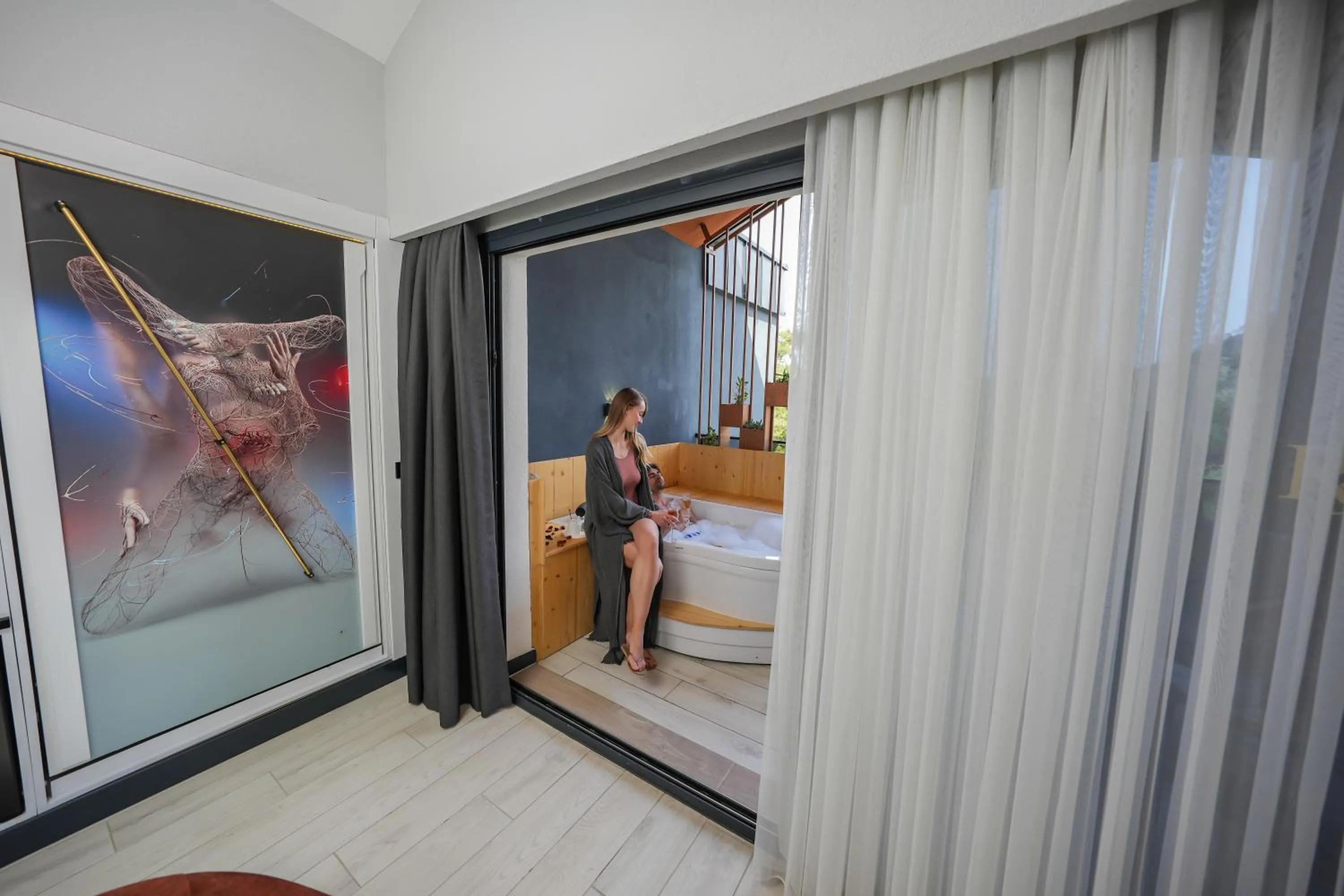 Balcony/Terrace, Bed in Ramitos Boutique Hotel