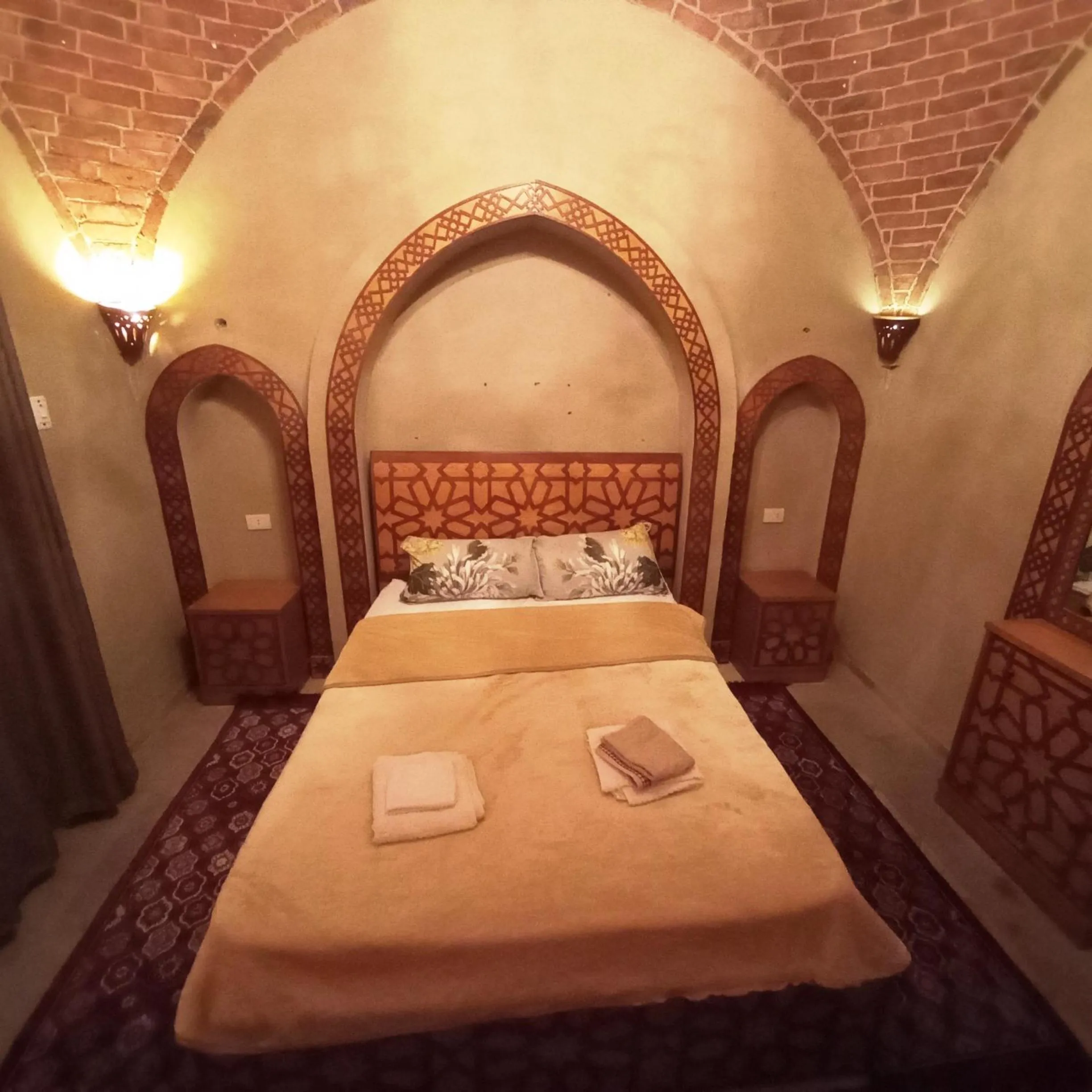 Bed in Mystical habou domes villa private pool