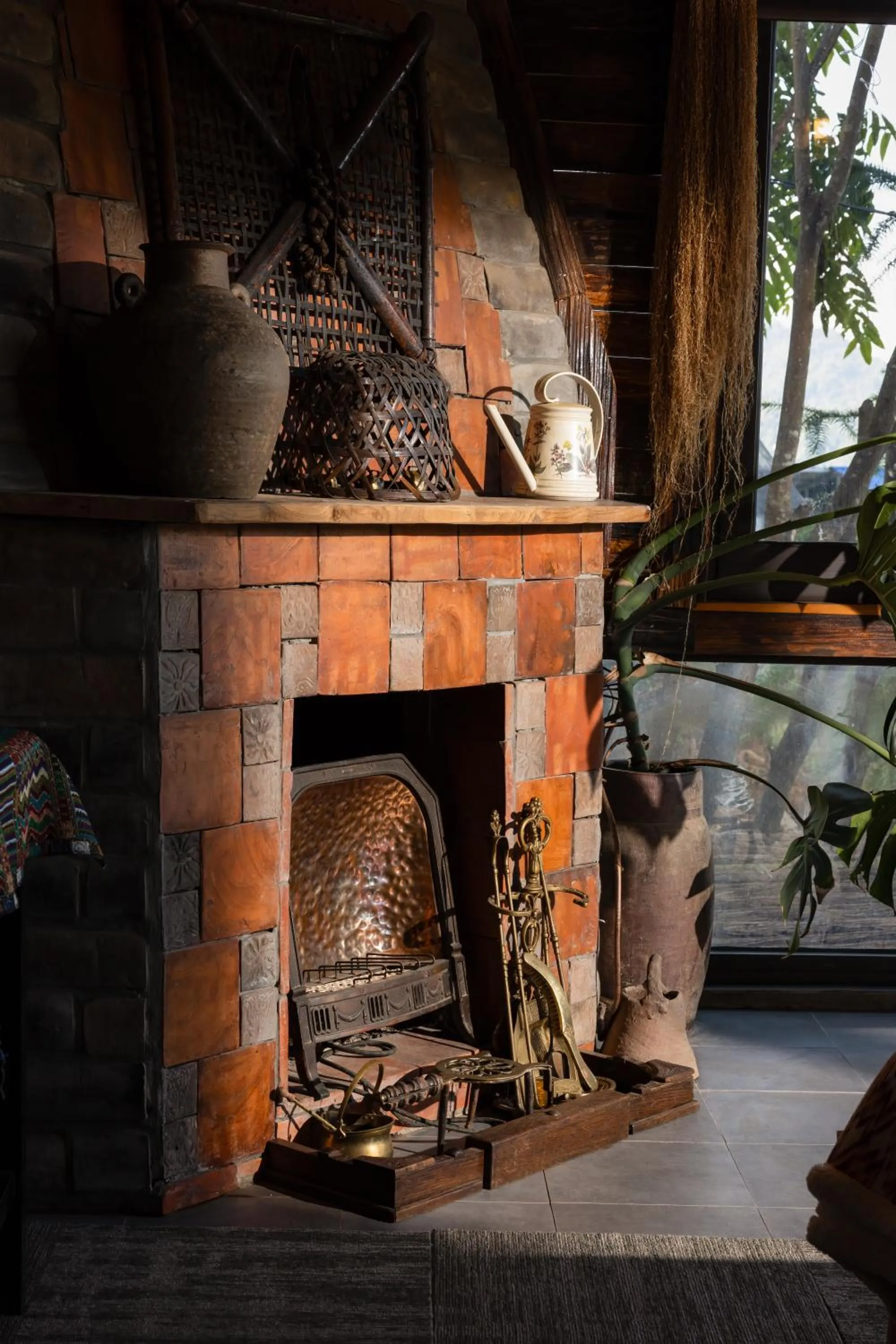 fireplace in Ta Phin Cottage