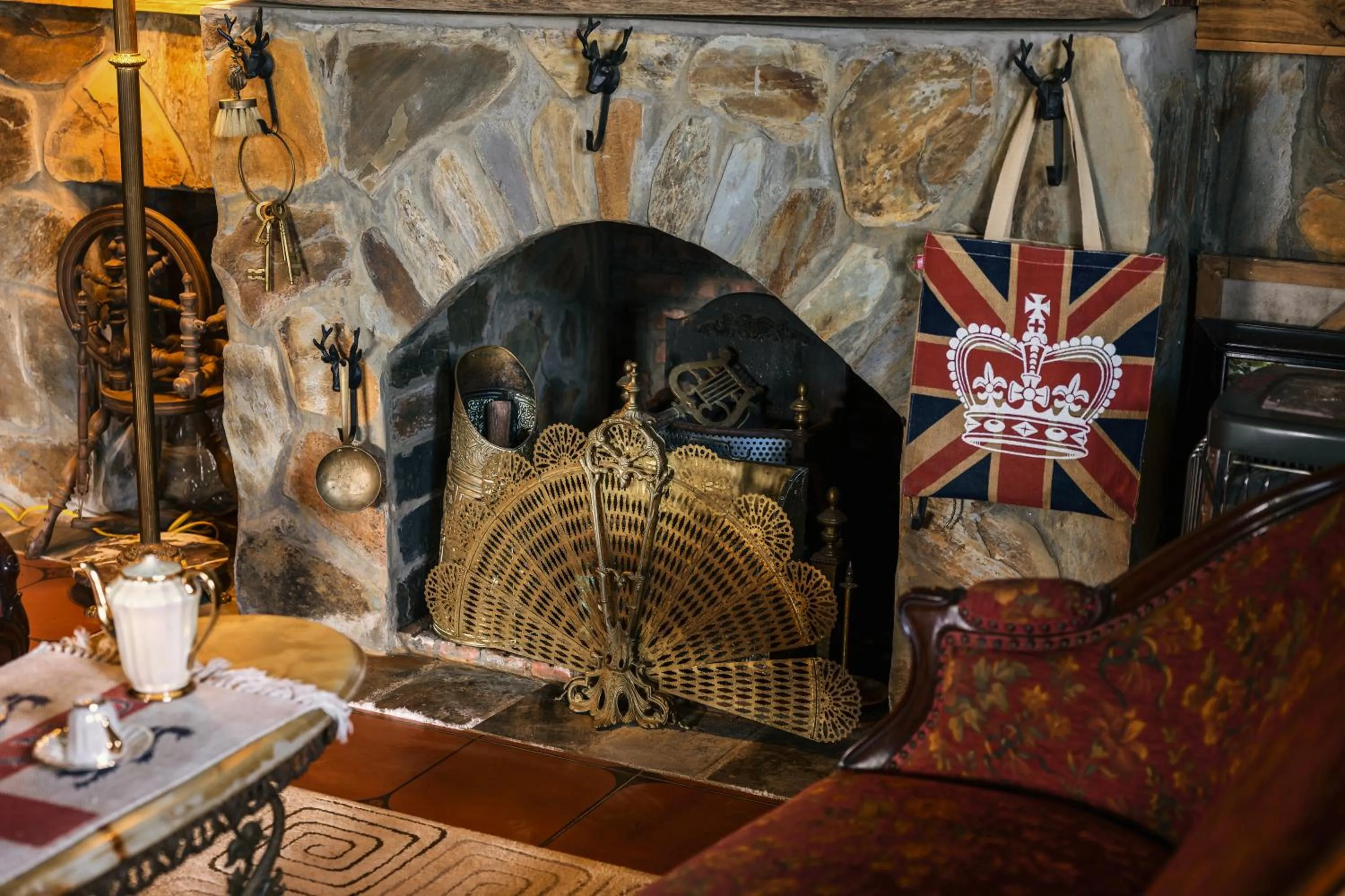 fireplace in Ta Phin Cottage