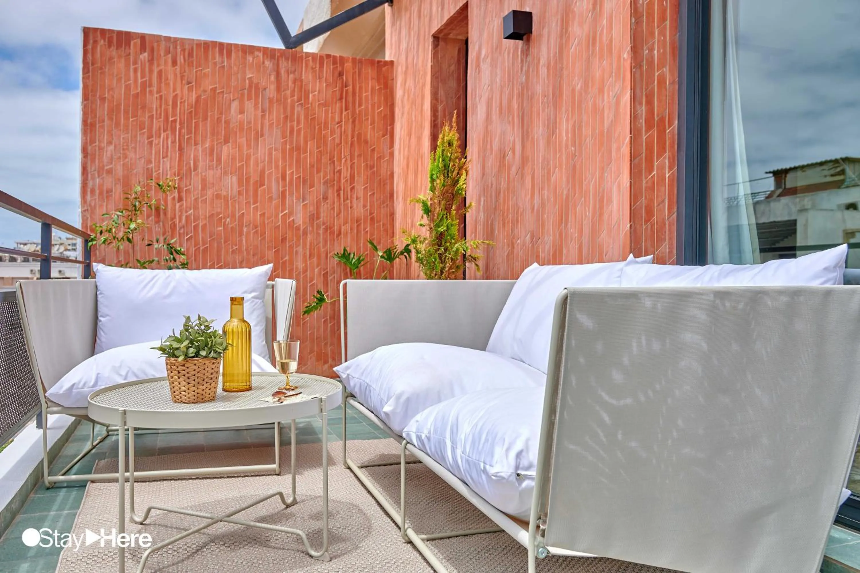 Balcony/Terrace in Stayhere Casablanca - Maarif - Elite Residence