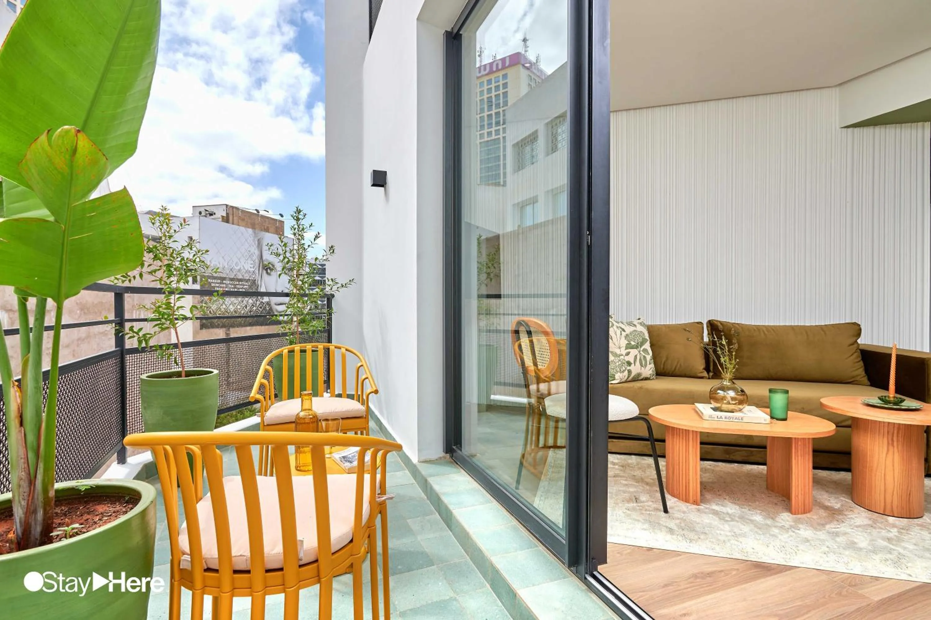 Balcony/Terrace in Stayhere Casablanca - Maarif - Elite Residence