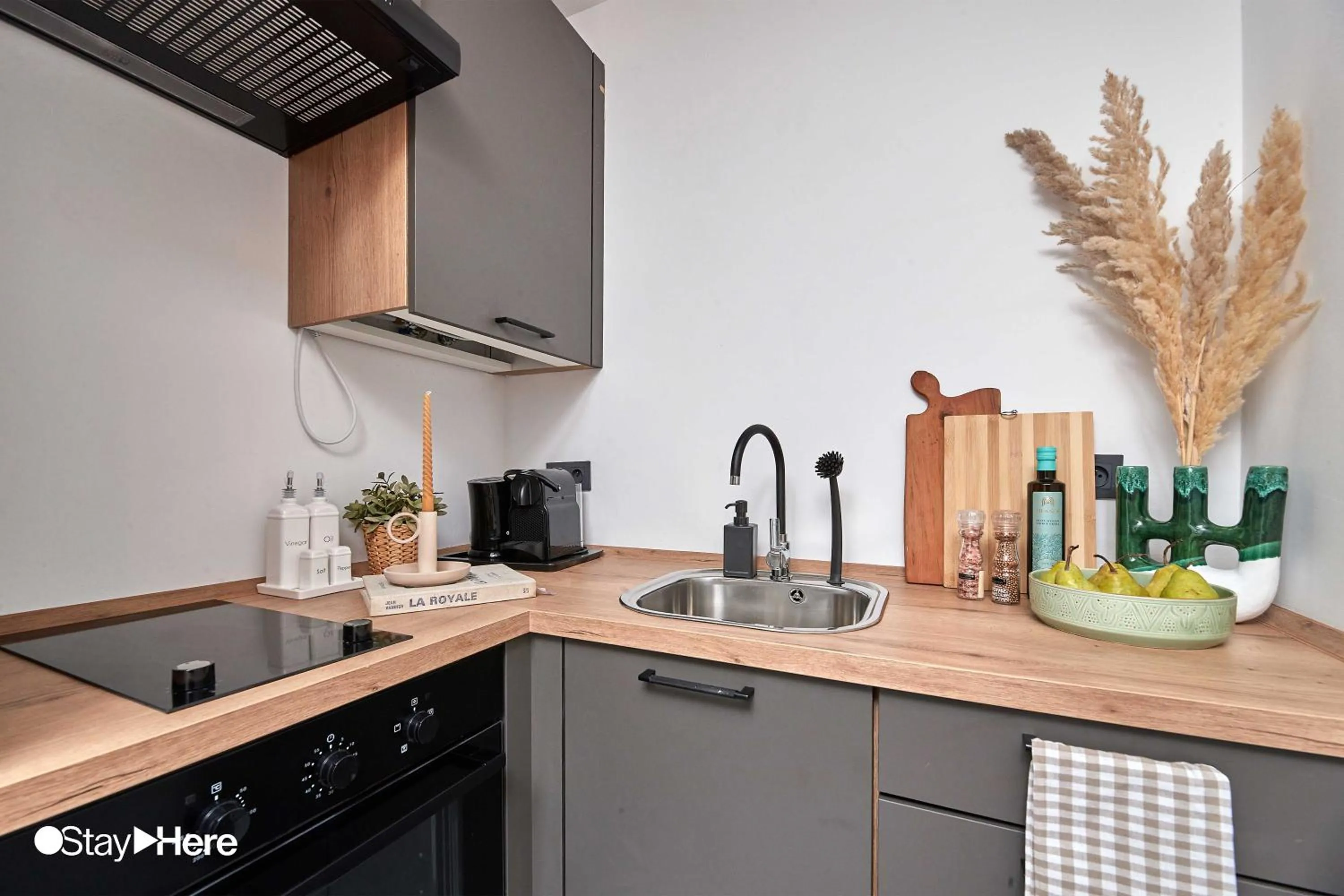 Kitchen or kitchenette in Stayhere Casablanca - Maarif - Elite Residence