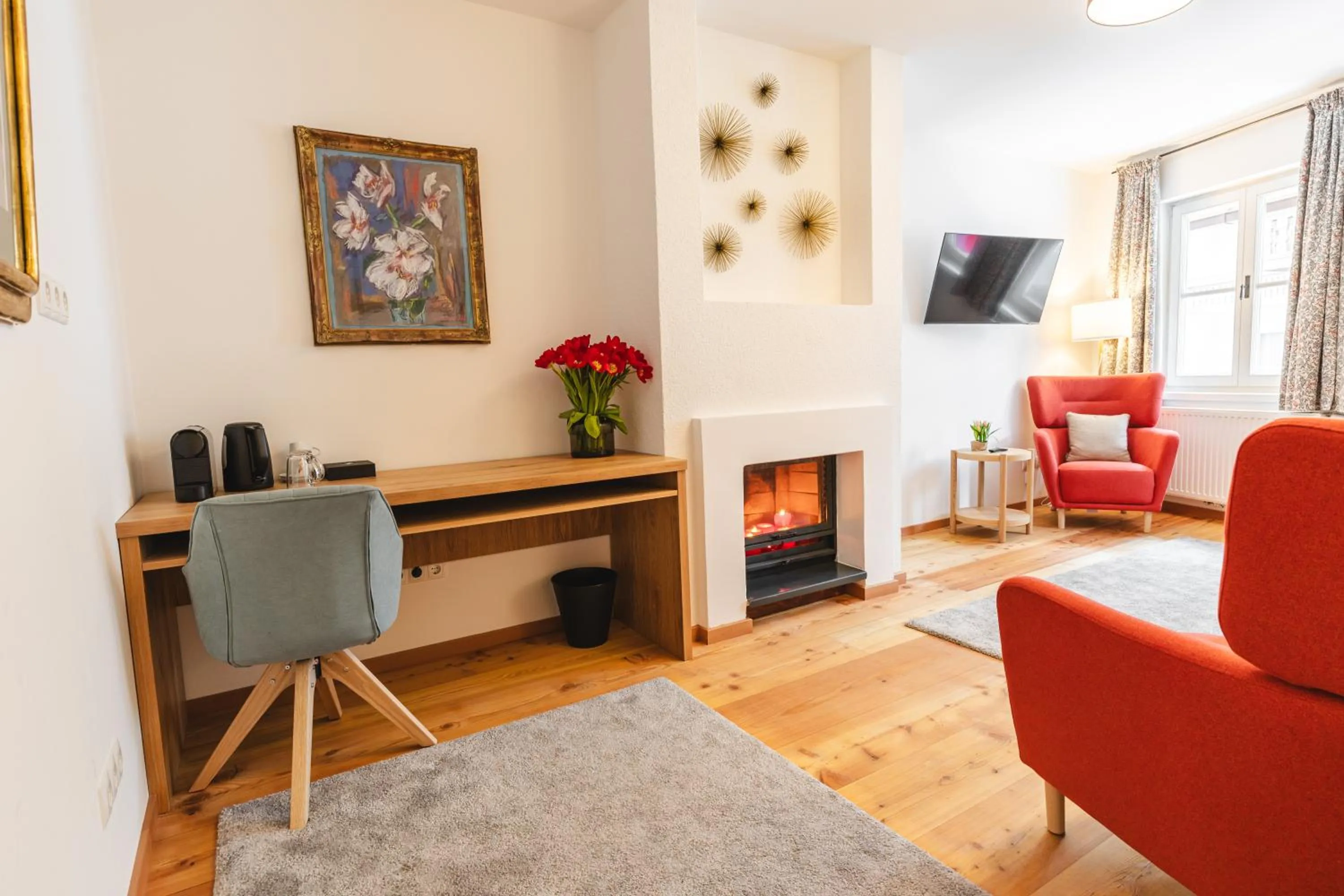 Living room in Hubertus Boutiquehotel Filzmoos