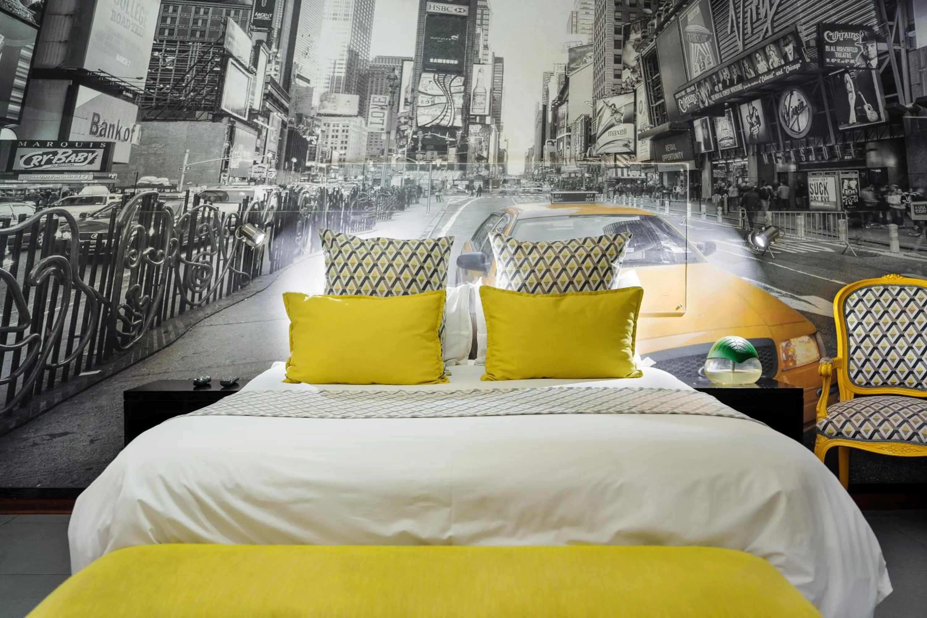 Bed in Yalla Yalla Boutique Hotel