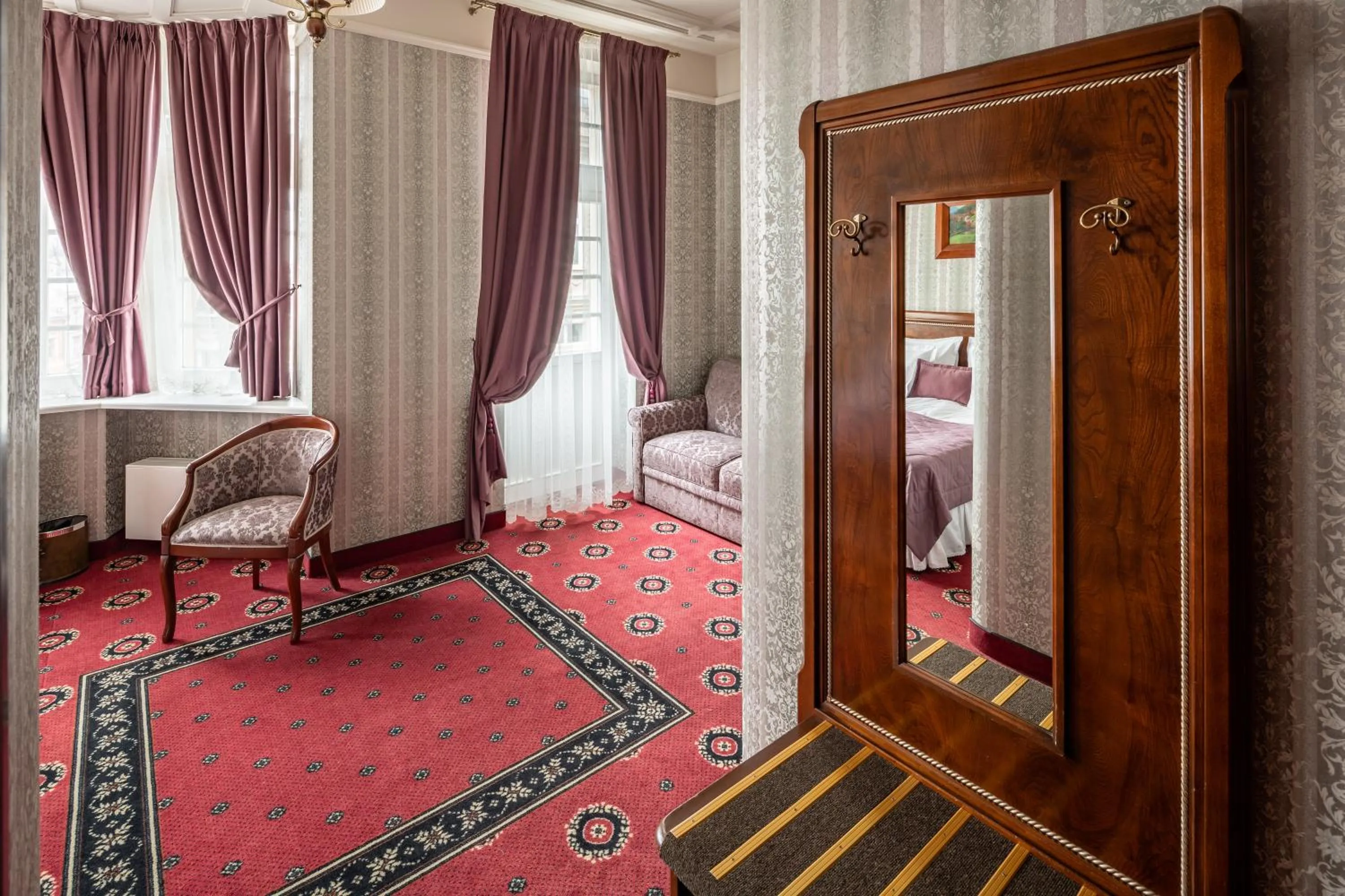 Seating area, Bed in Hotel Atlas Deluxe