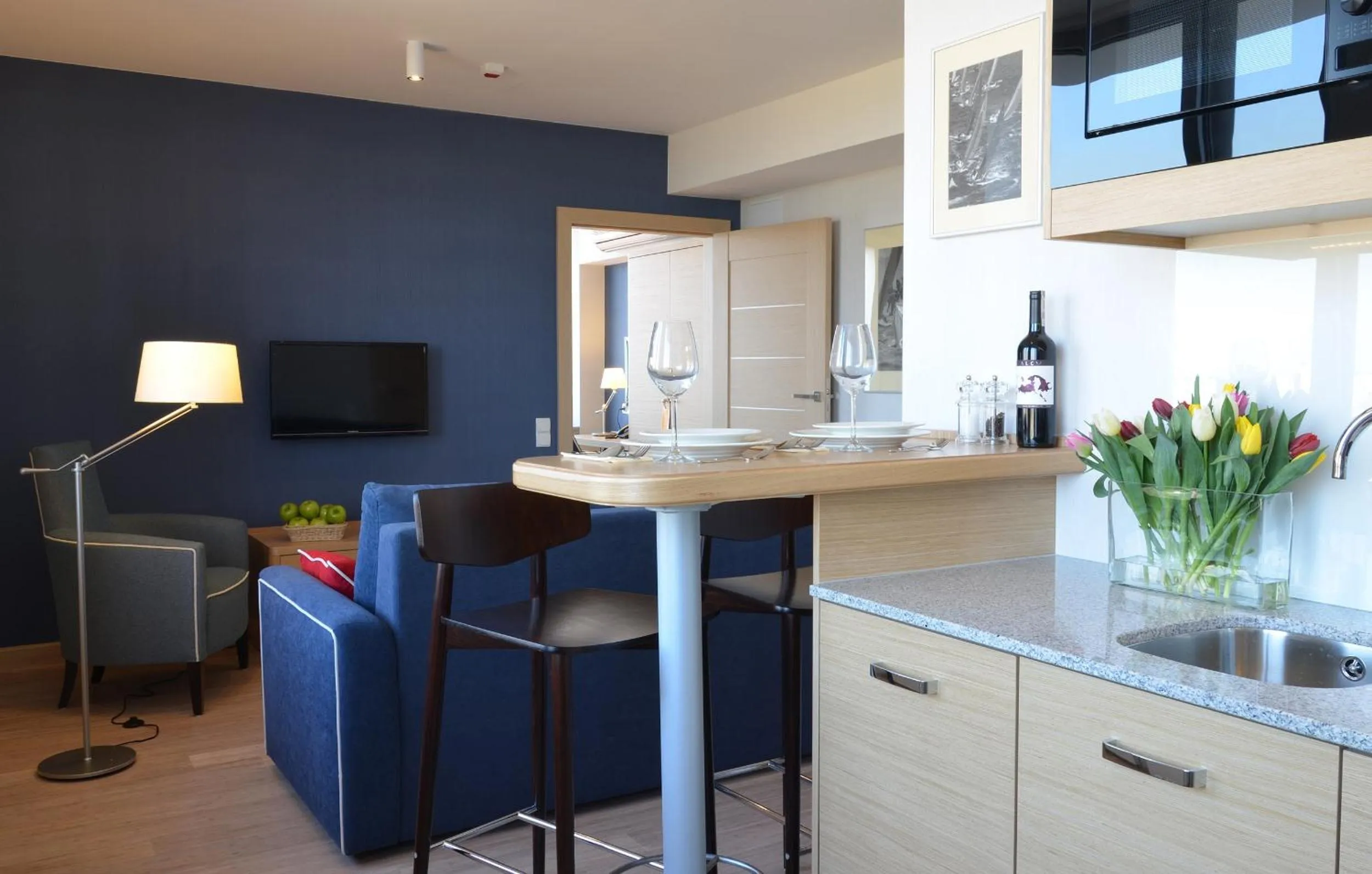 Kitchen or kitchenette in Hotel Marina Club Old Town View