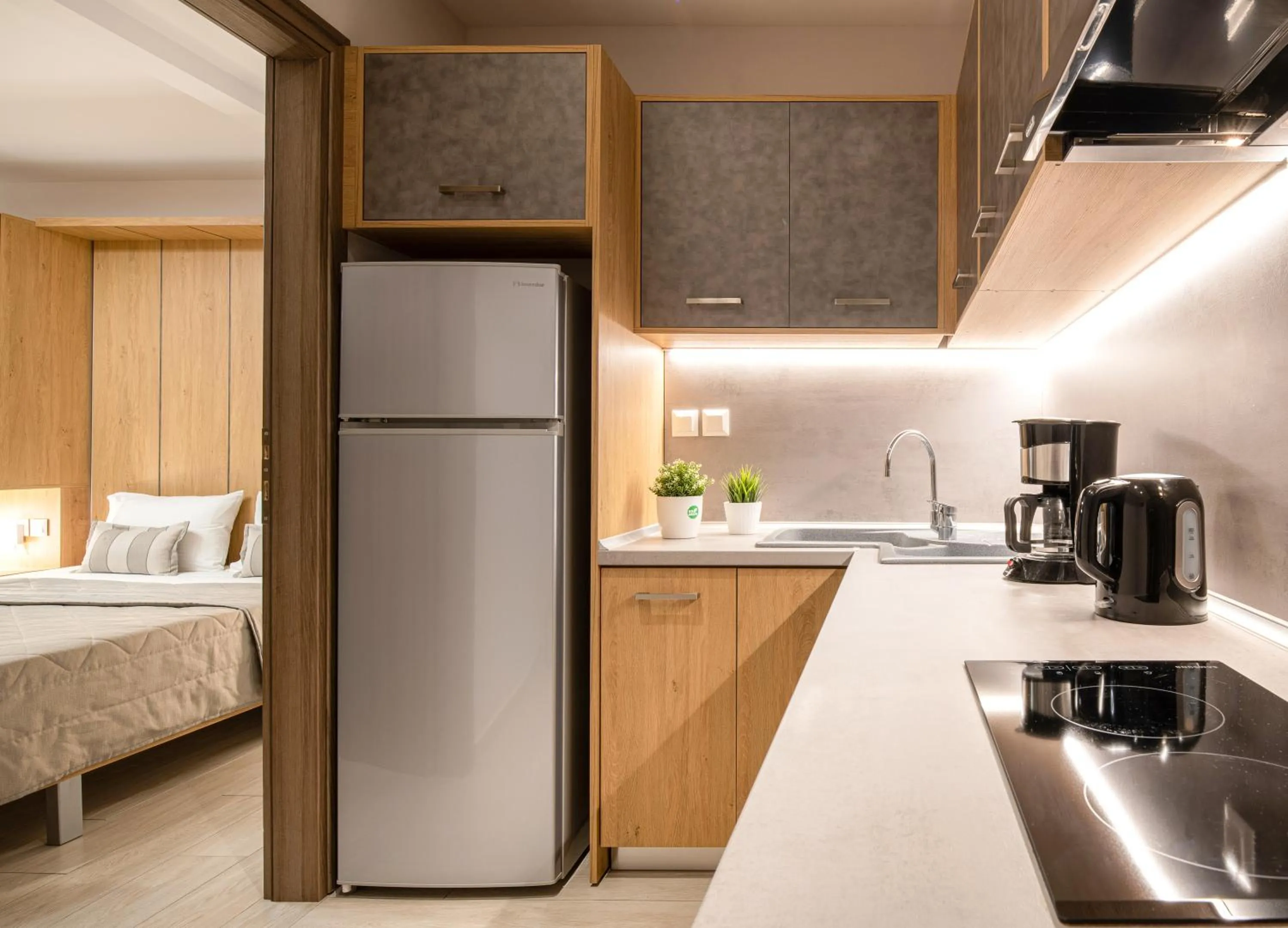 Coffee/tea facilities, Bed in Hotel Agni On The Beach