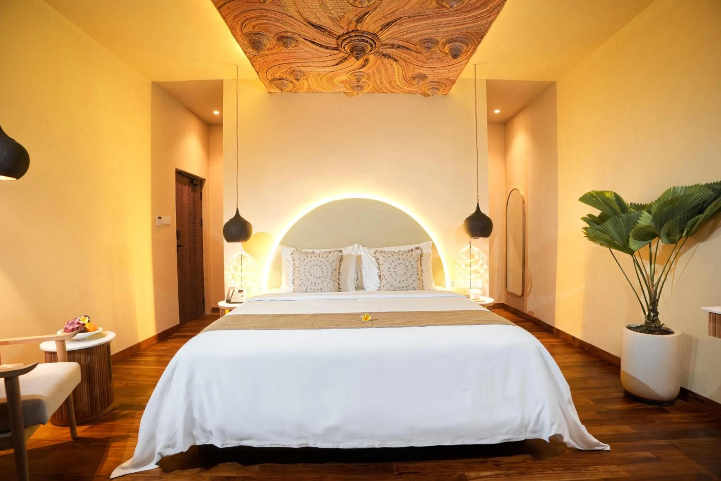 Bed in Bambootel Sawah View