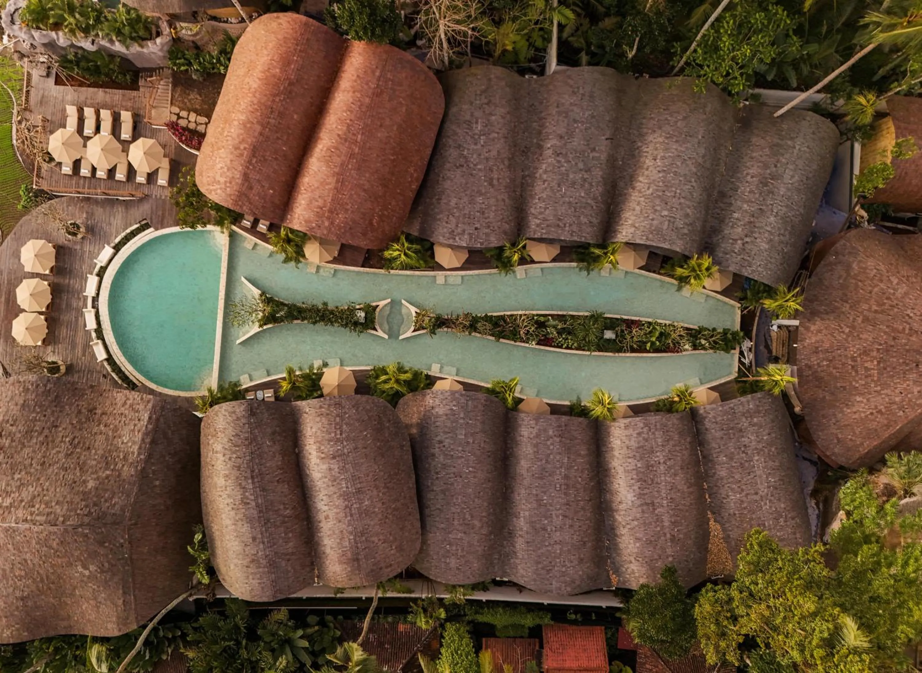 Pool view in Bambootel Sawah View