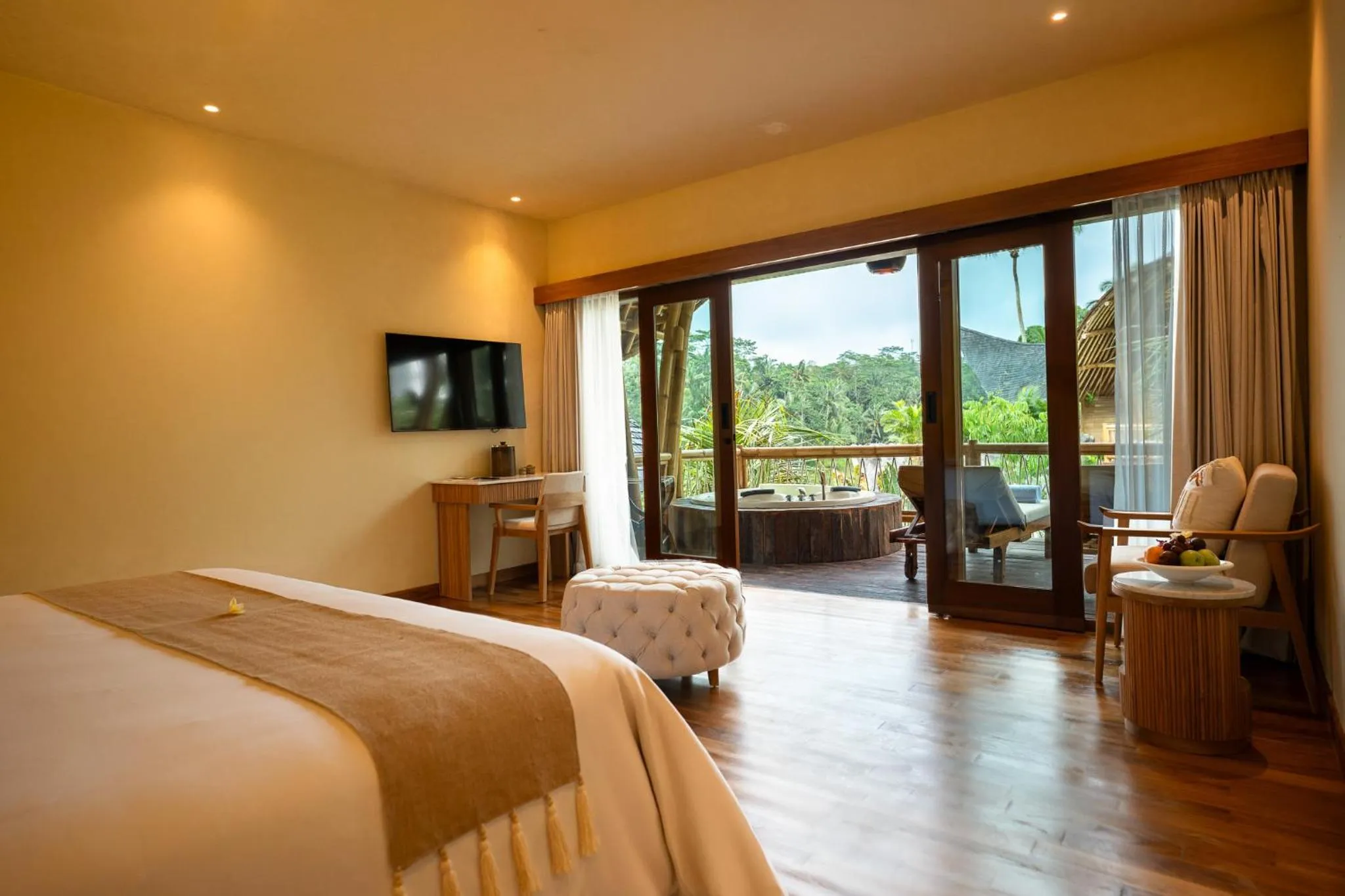 Bedroom, Bed in Bambootel Sawah View