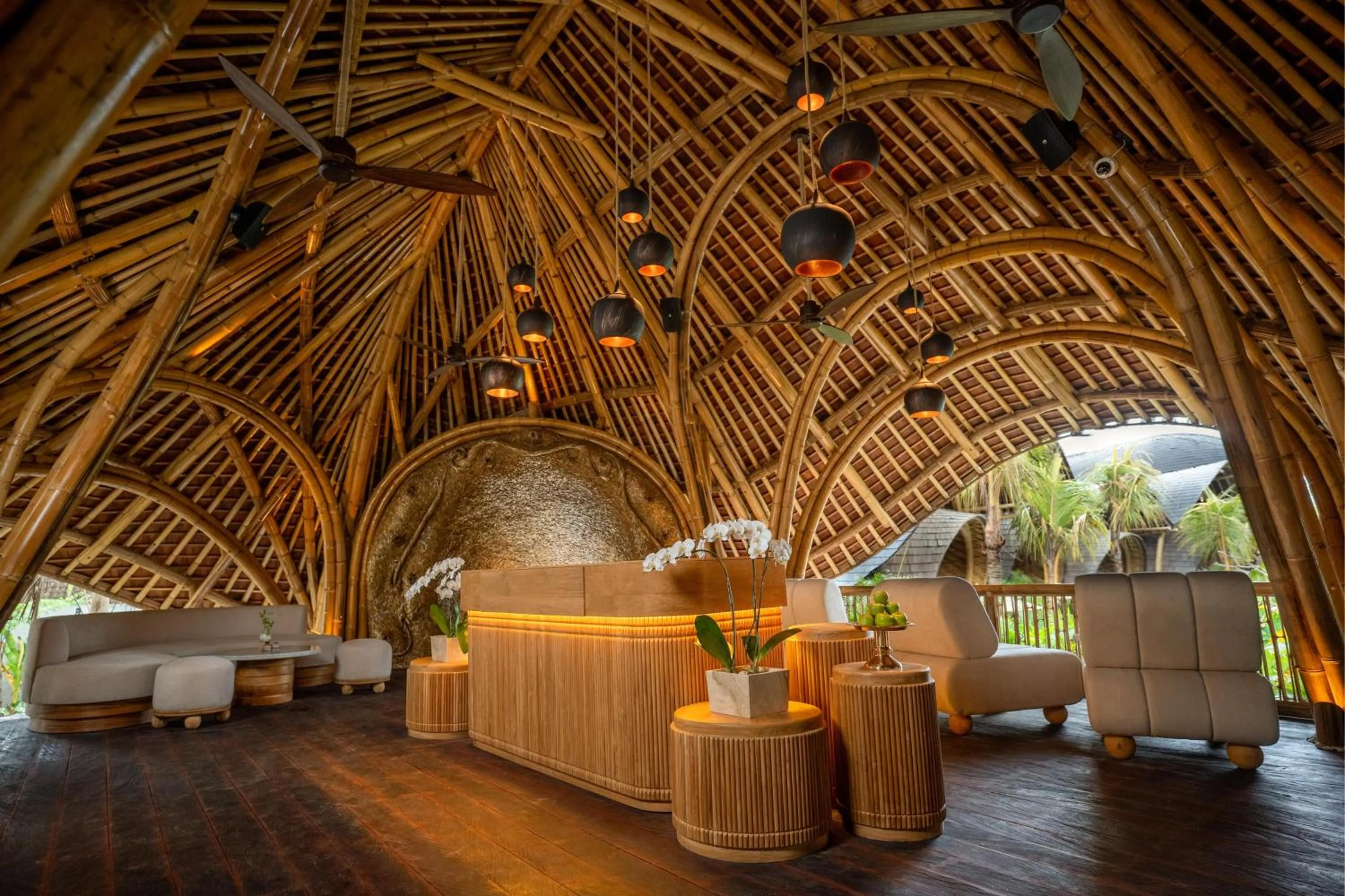 Lobby or reception in Bambootel Sawah View