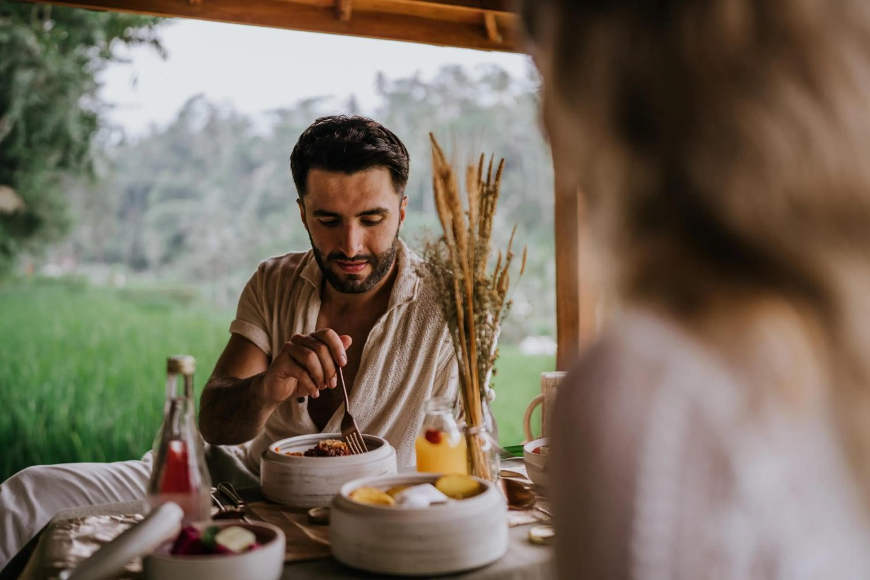 Lunch in Bambootel Sawah View