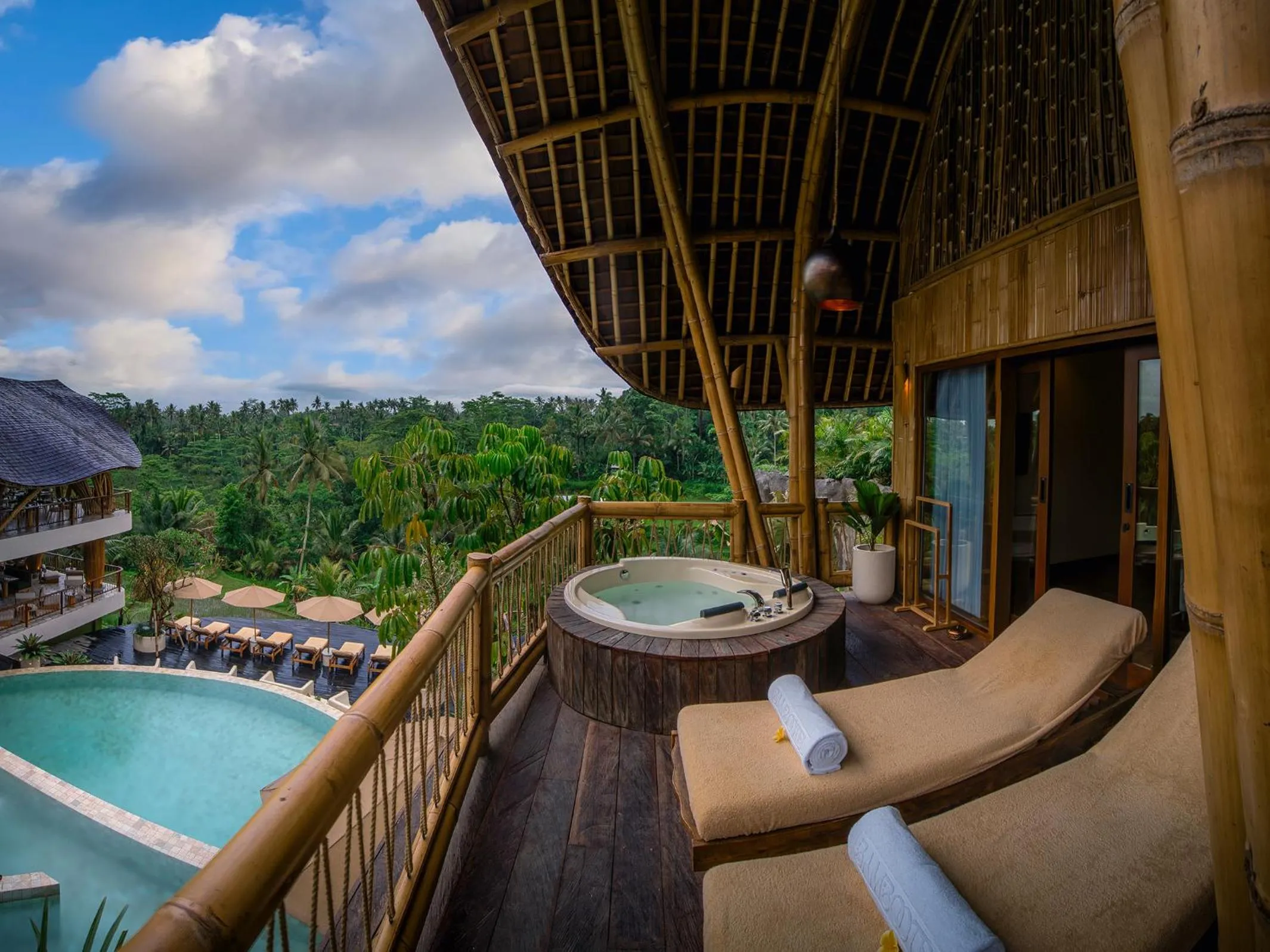 Balcony/Terrace in Bambootel Sawah View