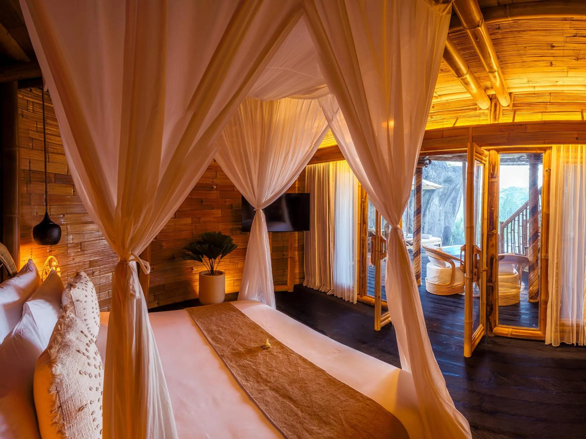 Bedroom, Bed in Bambootel Sawah View