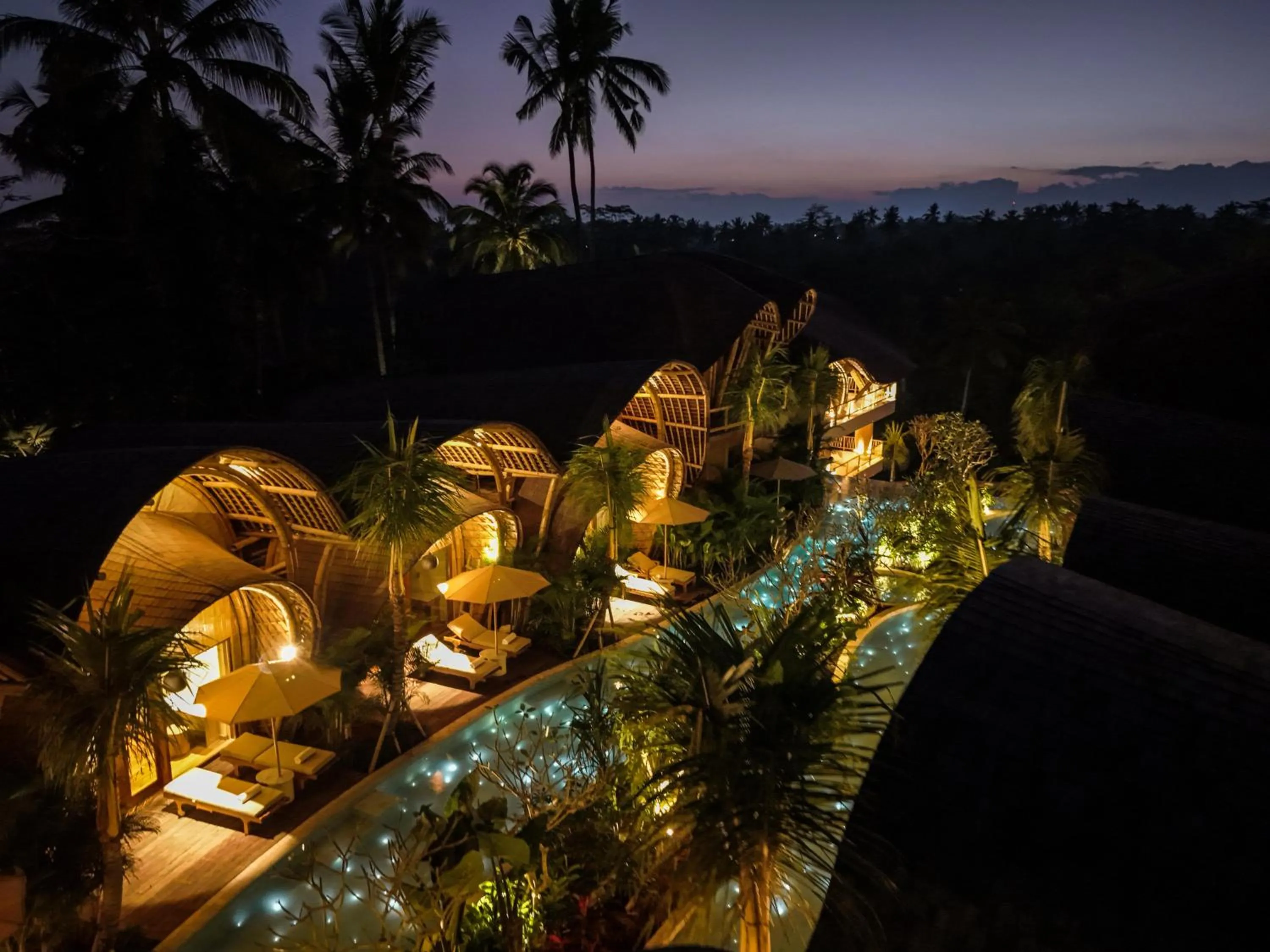Pool view in Bambootel Sawah View
