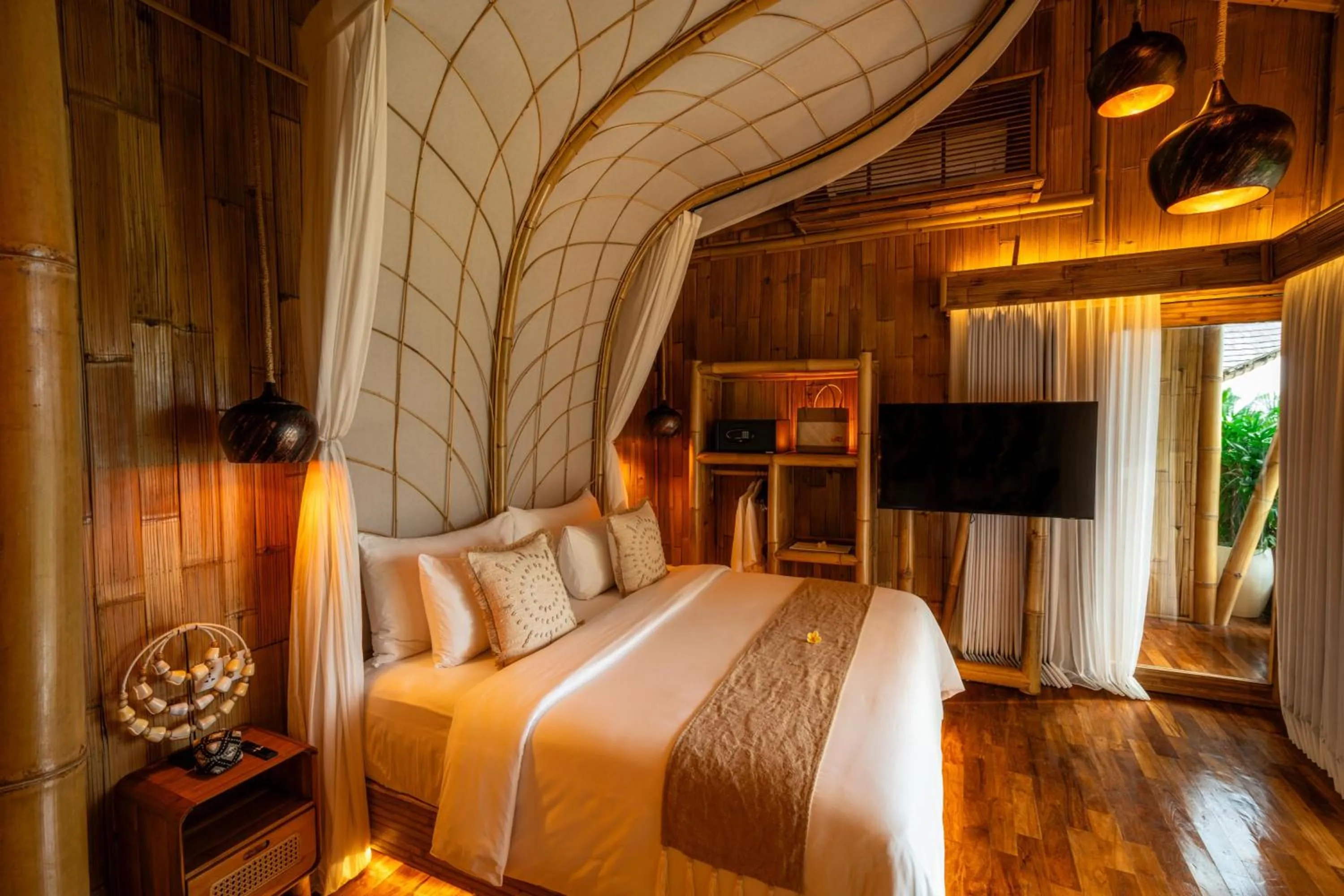 Bedroom, Bed in Bambootel Sawah View