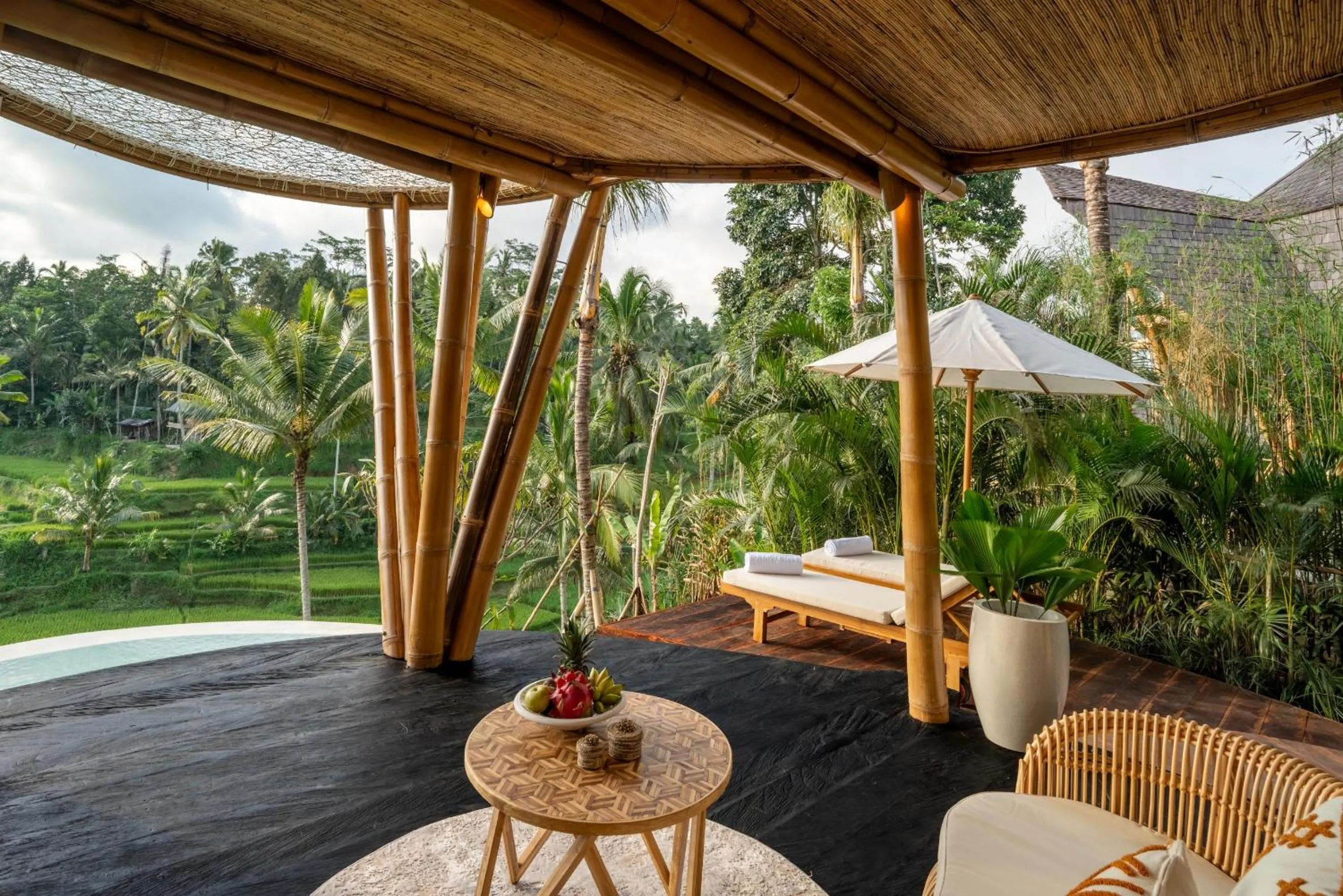 Living room in Bambootel Sawah View