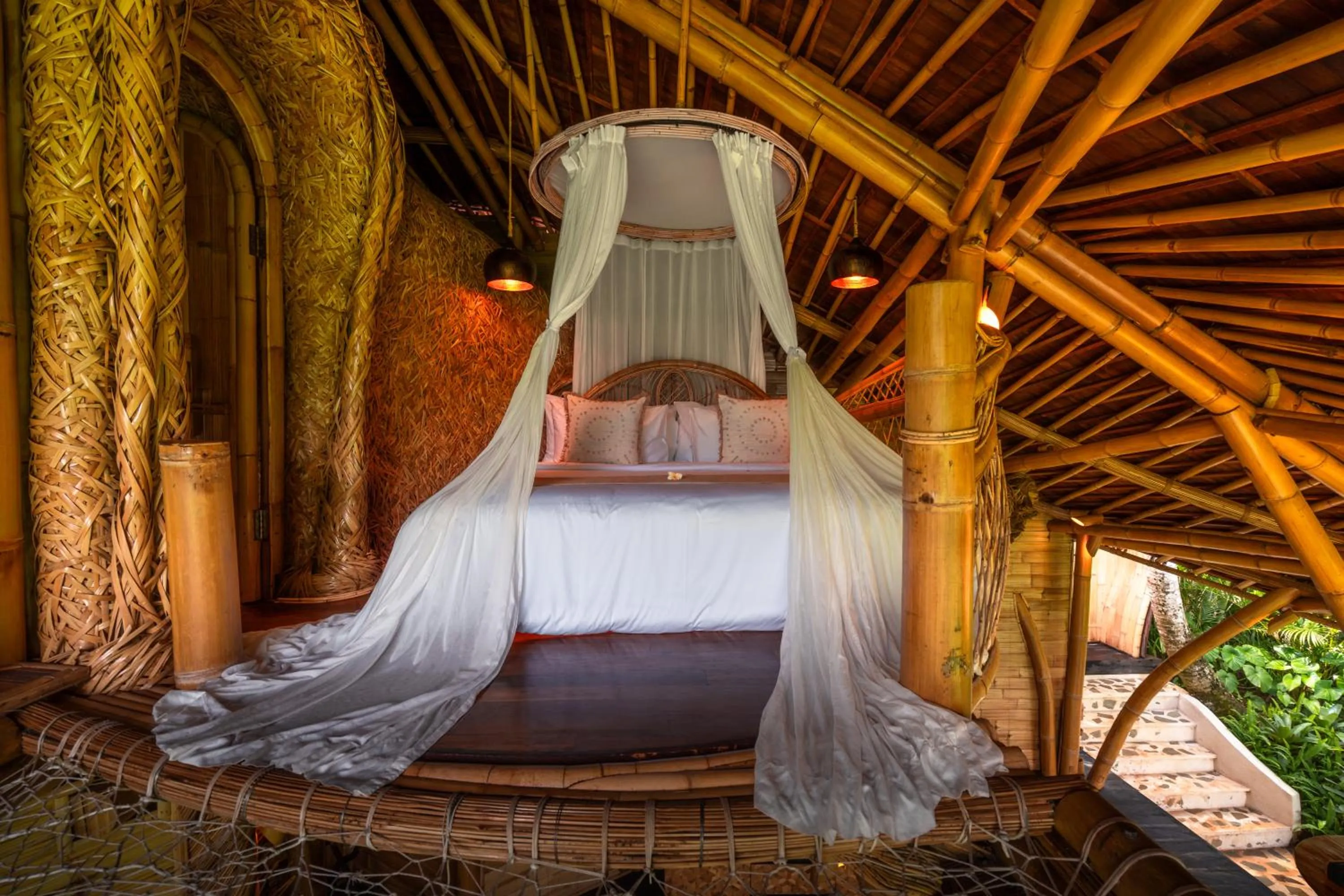 Bedroom in Bambootel Sawah View