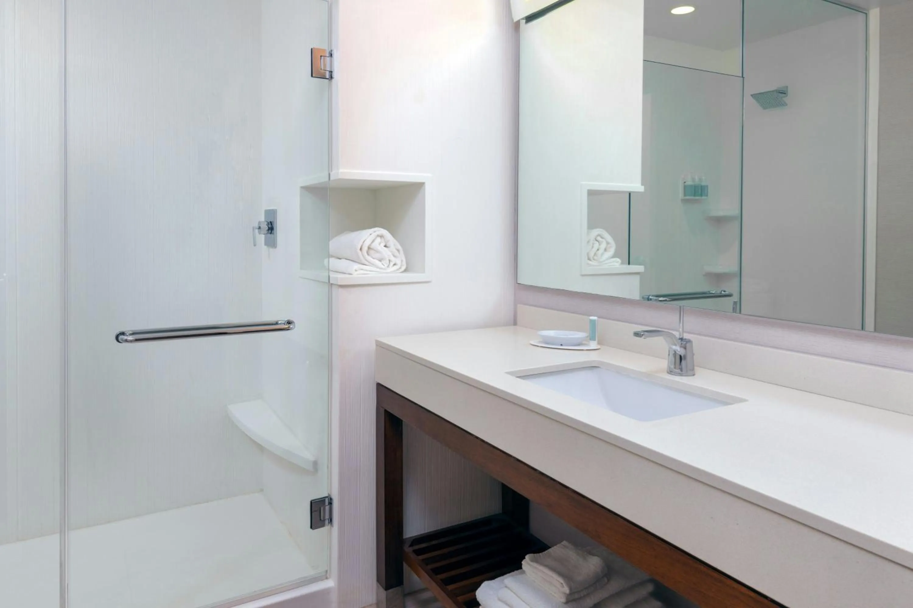 Bathroom in Courtyard by Marriott Buffalo Downtown/Canalside