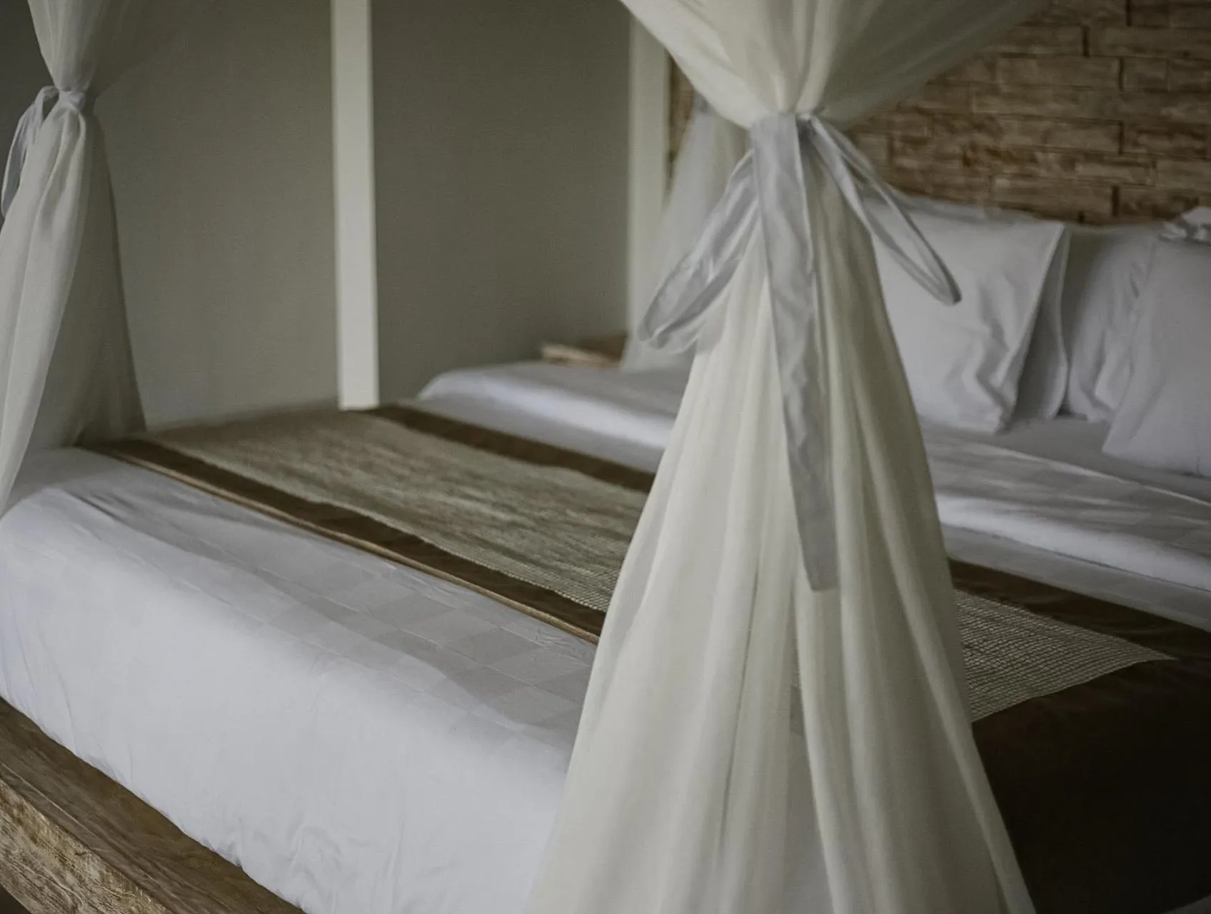 Bed in Angsoka Bungalow