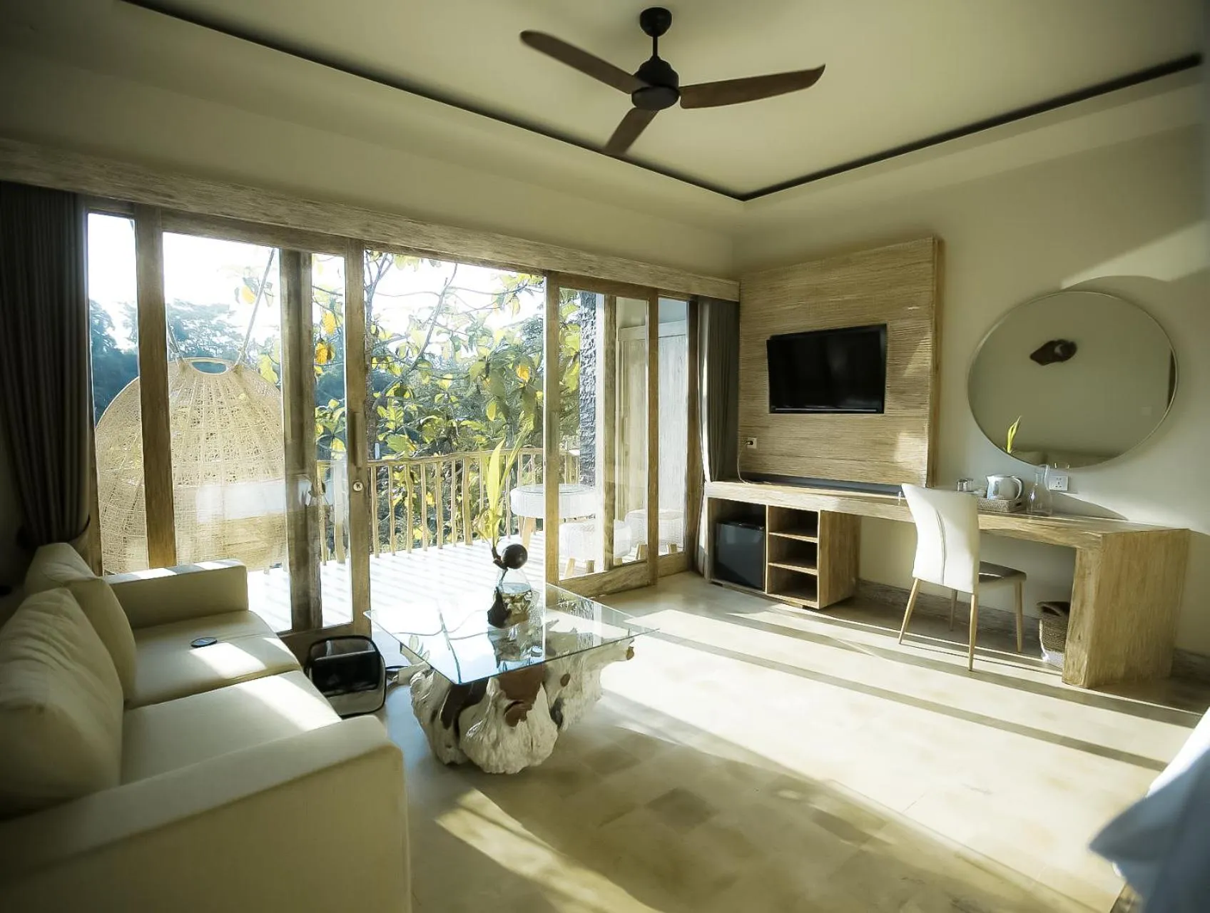 Communal lounge/ TV room in Angsoka Bungalow