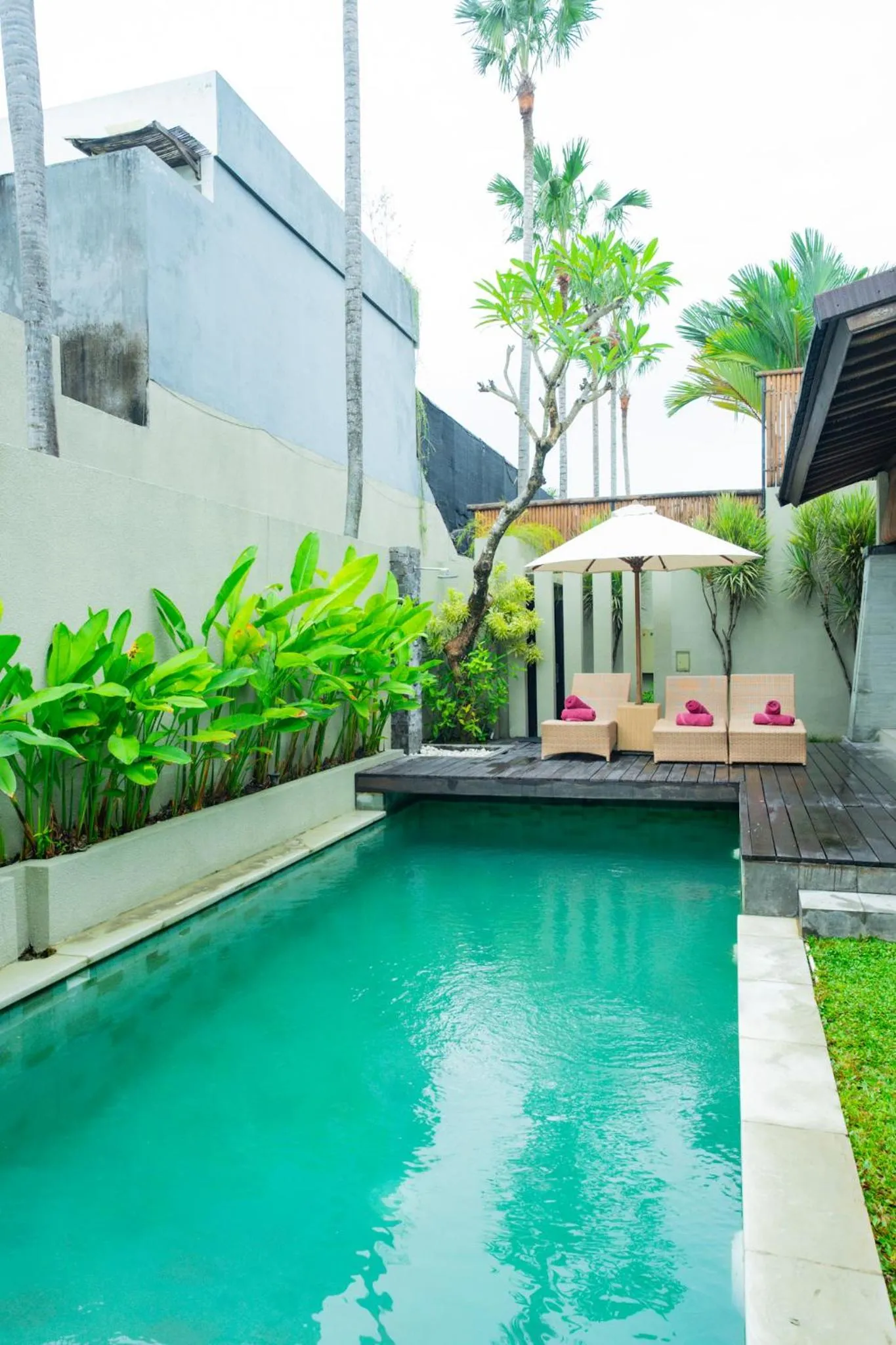 Pool view in The Kumpi Villas