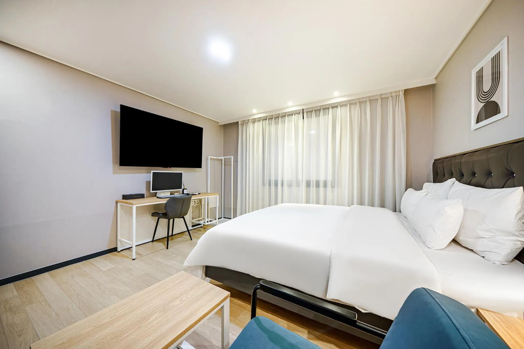 Bed in Brown Dot Hotel Angang
