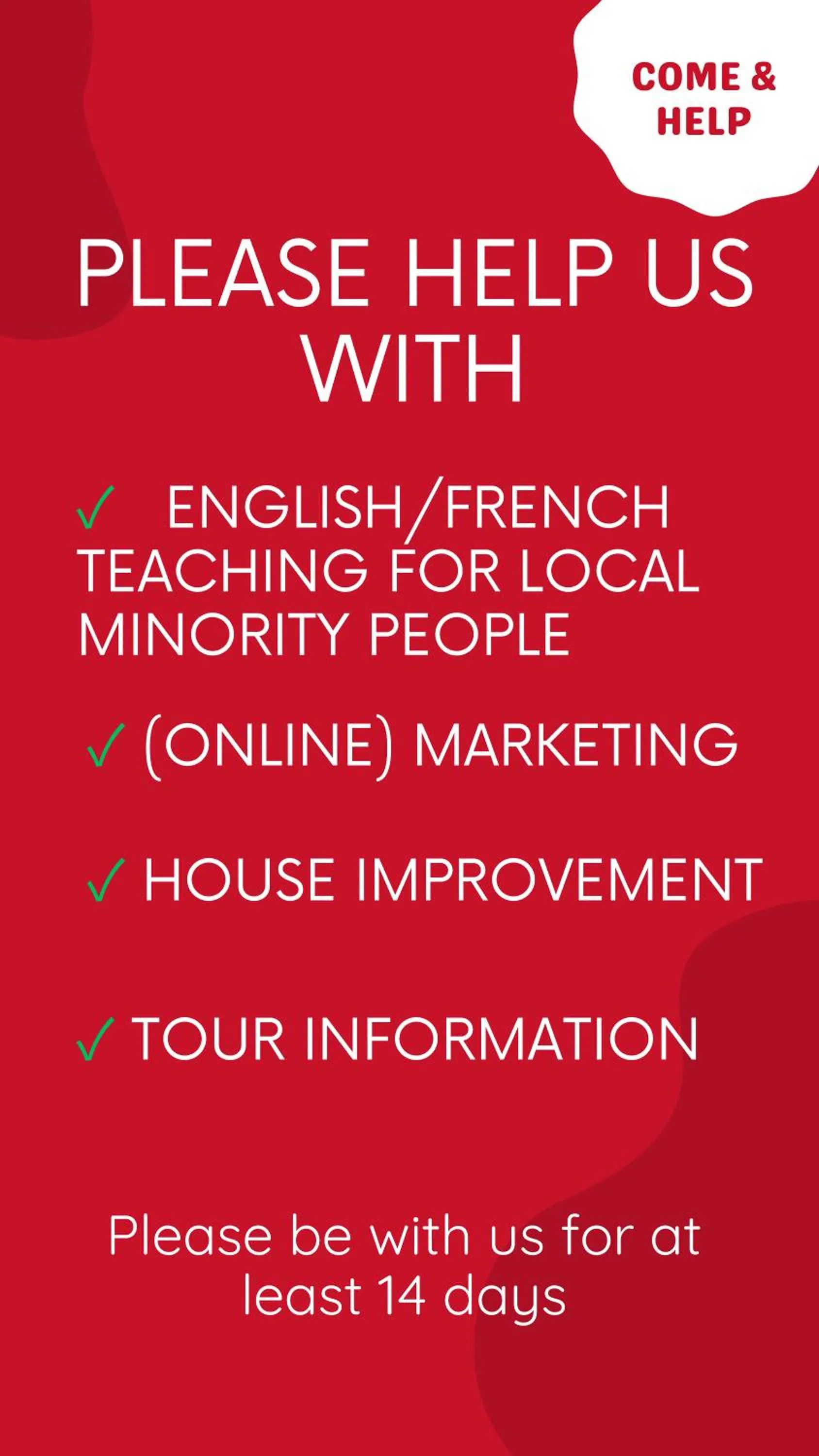 Text overlay in Ha Giang Yolo House and Loop Tours