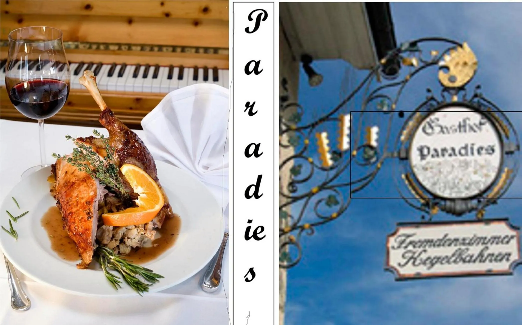 Food and drinks in Adam & Eva Gasthof Paradies mit Hotel