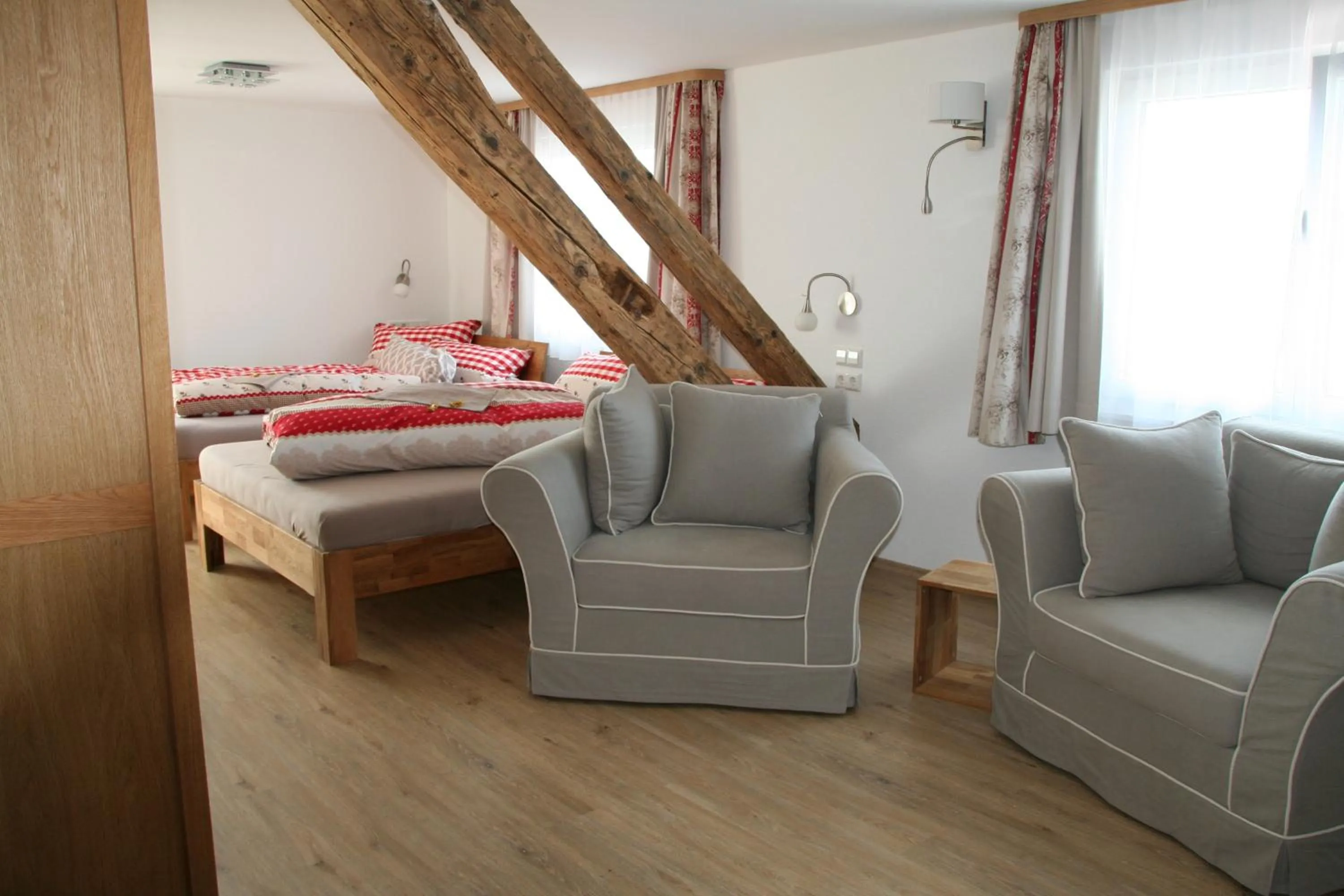 Bed in Adam & Eva Gasthof Paradies mit Hotel