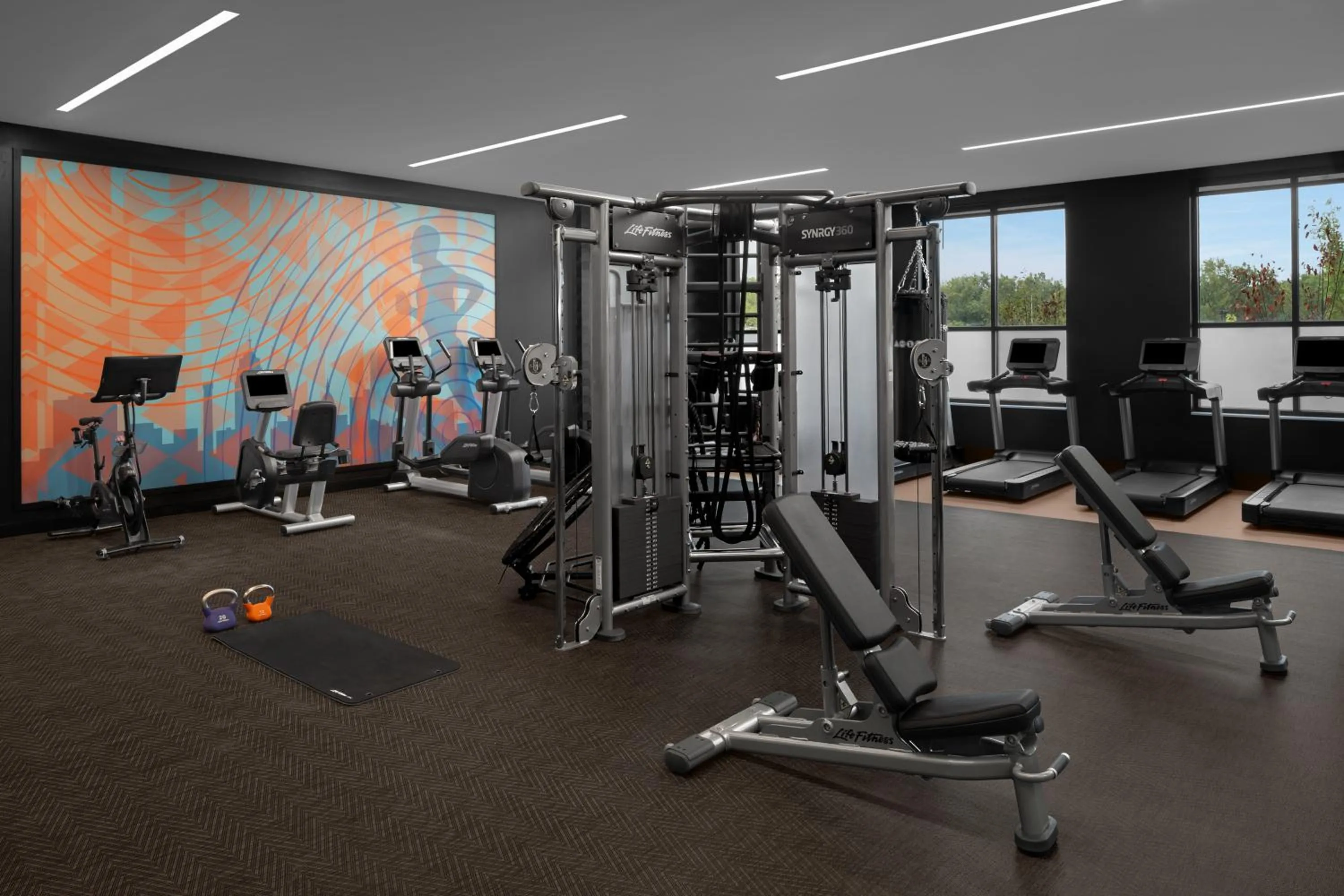 Fitness centre/facilities in Hyatt House Lansing-University Area
