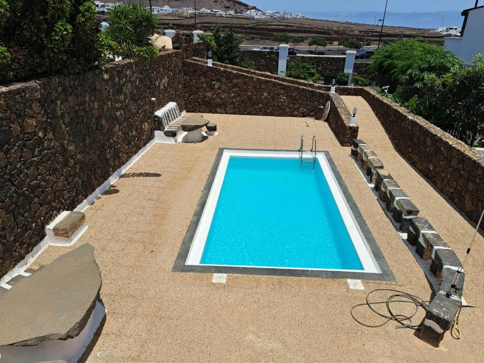 Pool view in Villa Estrella Polar