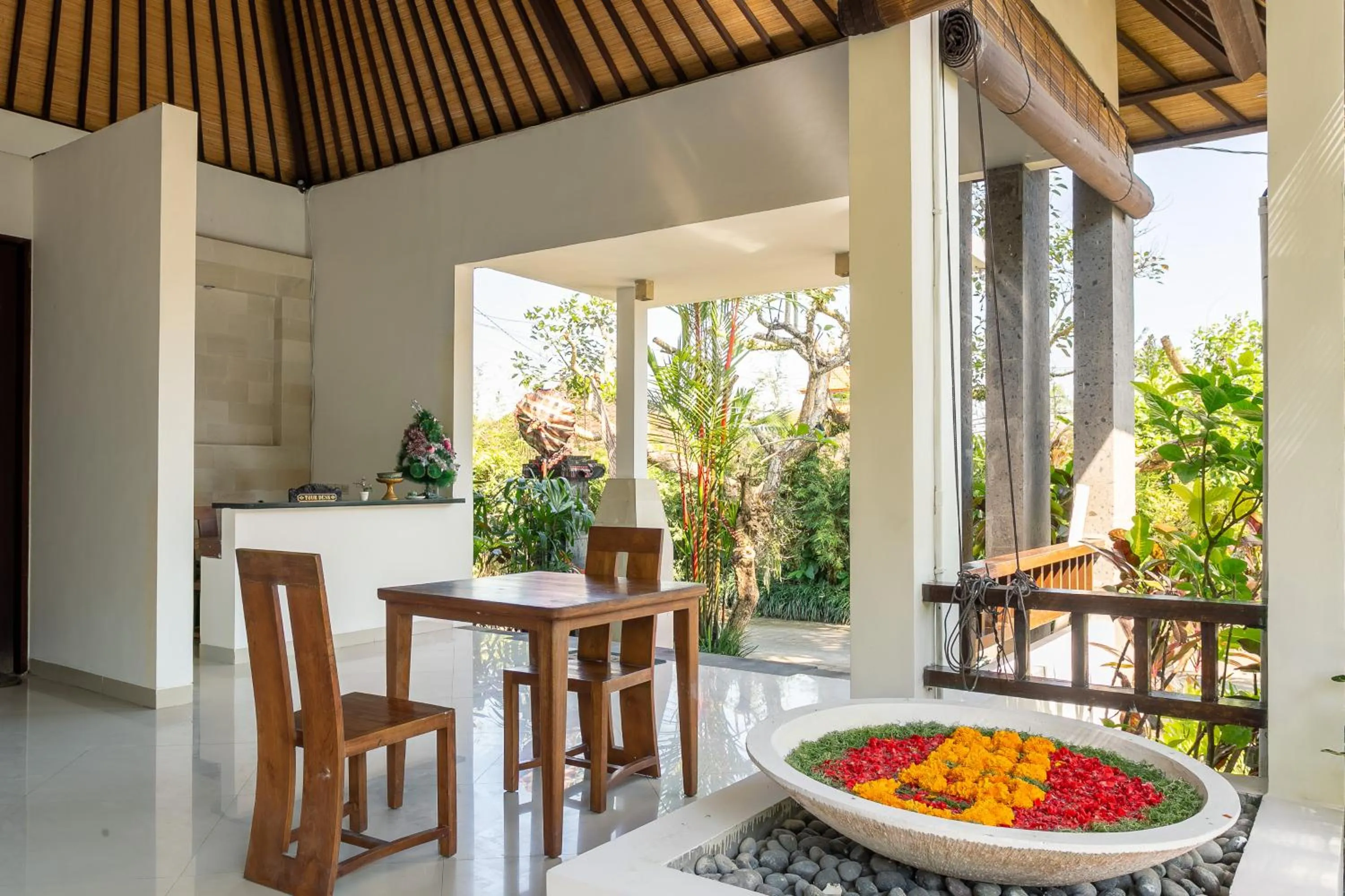 Dining area in Sukanami Villa Ubud by ecommerceloka