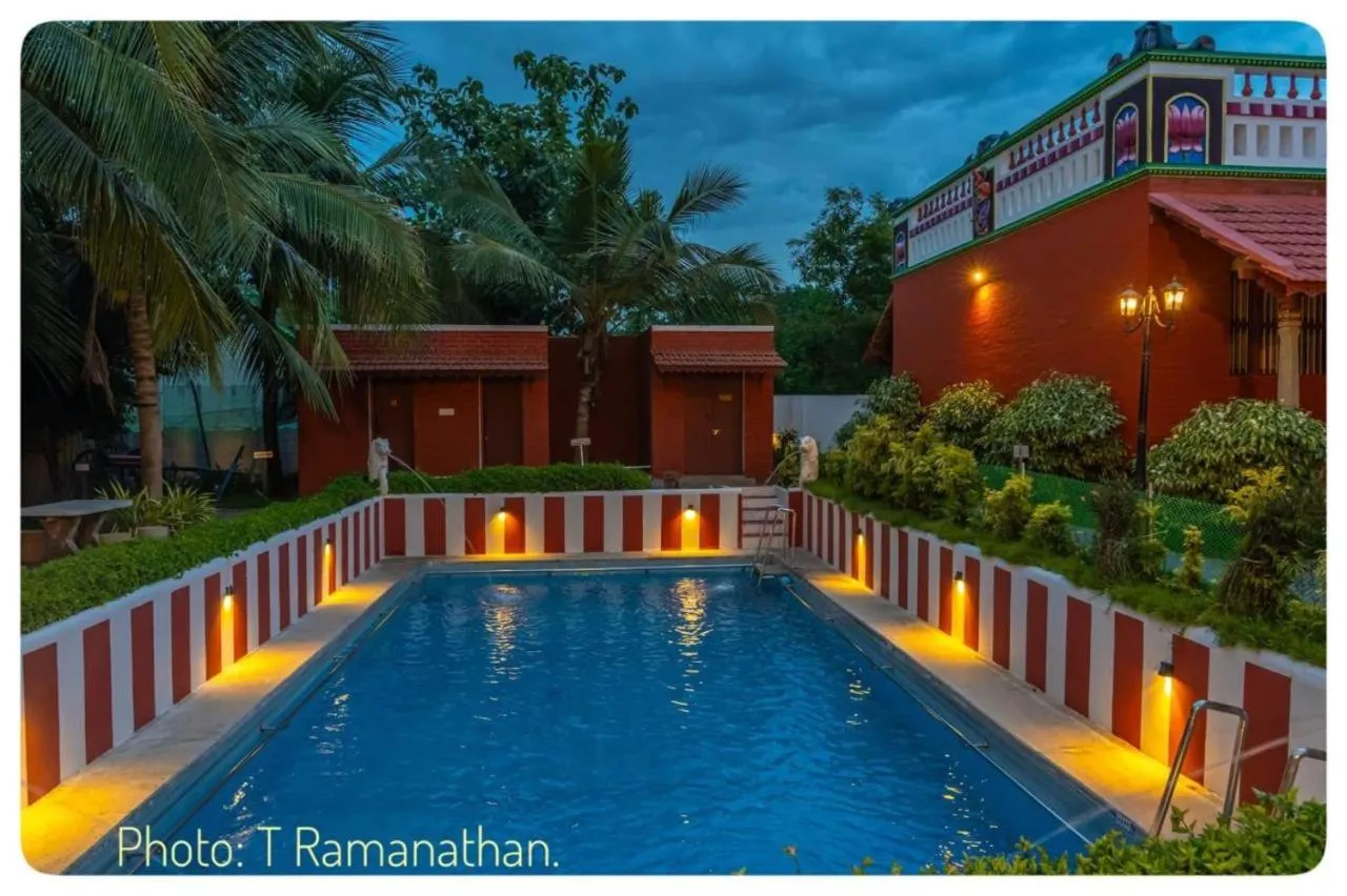 Swimming pool in CHETTINAD HERITAGE WELLNESS RESORTS