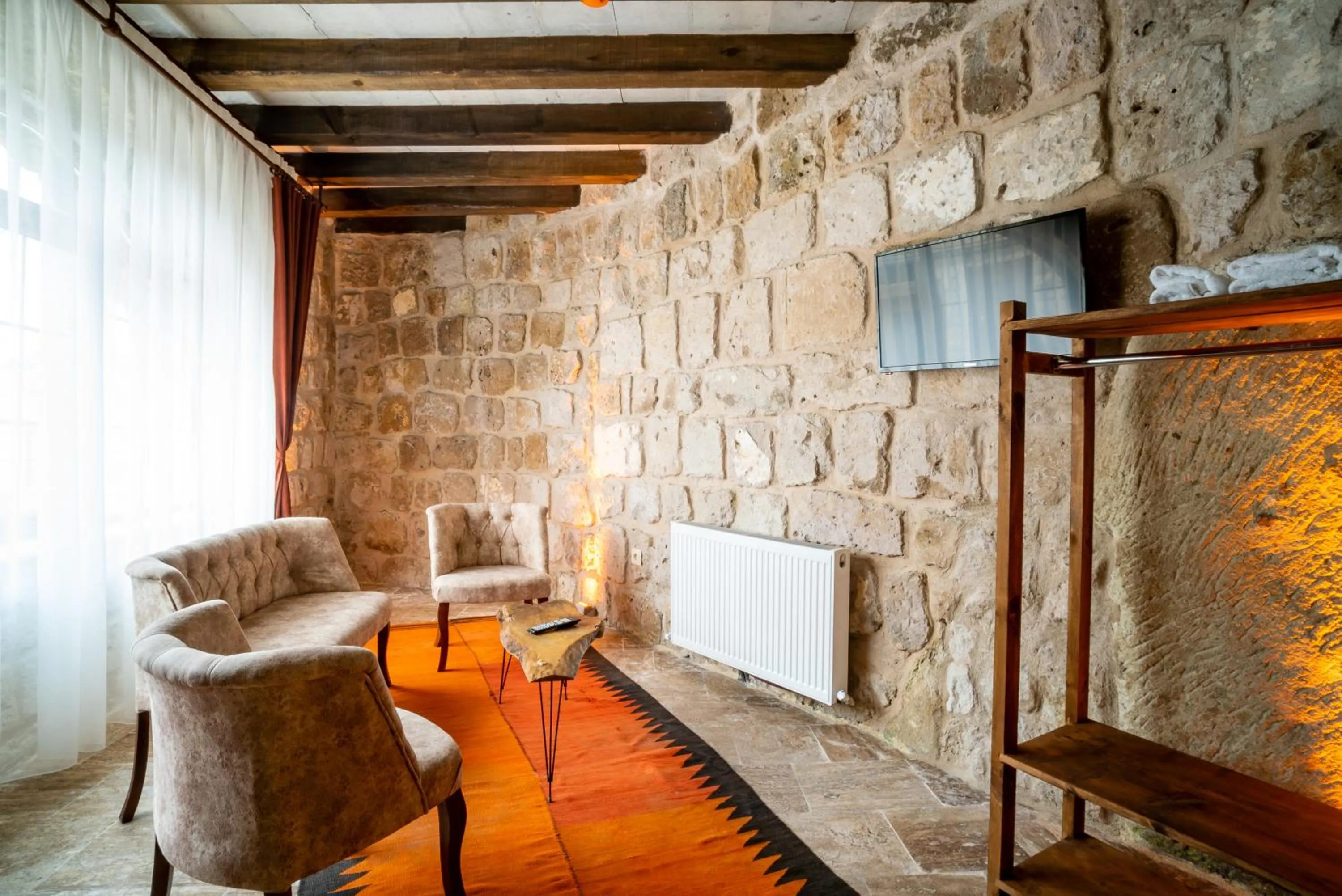 Seating area in Cappadocia Snora Cave
