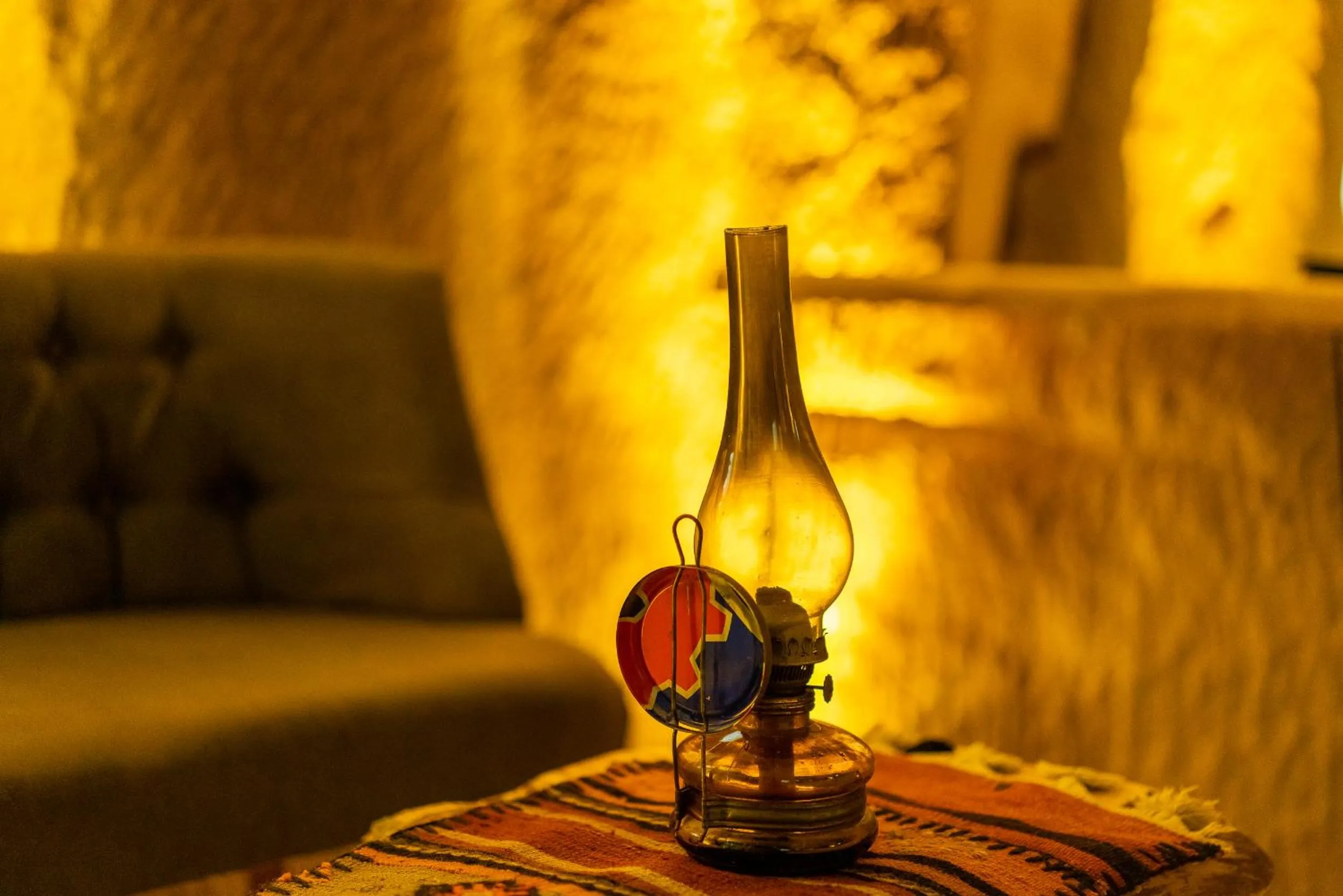 Seating area in Cappadocia Snora Cave