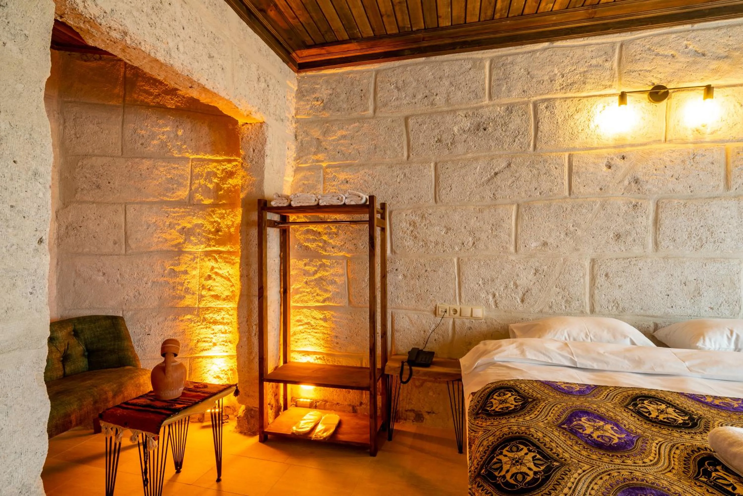 Seating area in Cappadocia Snora Cave