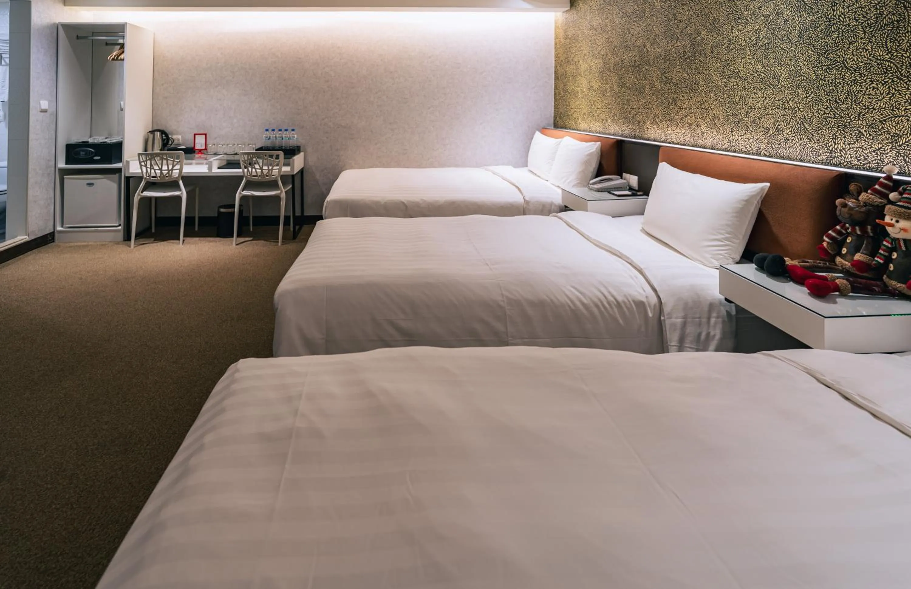 Bed in Hotel Puri Taipei Station Branch