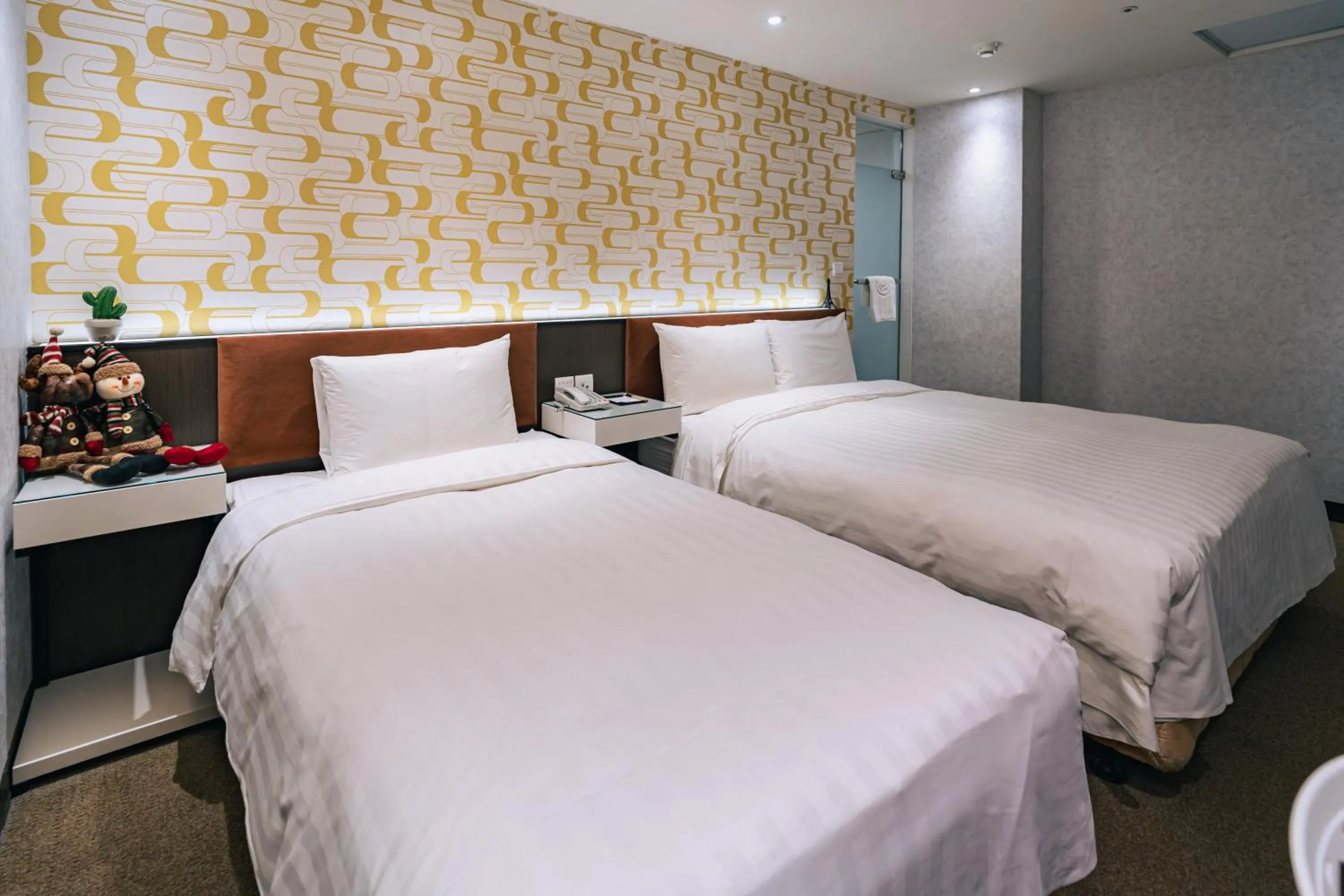 Bed in Hotel Puri Taipei Station Branch