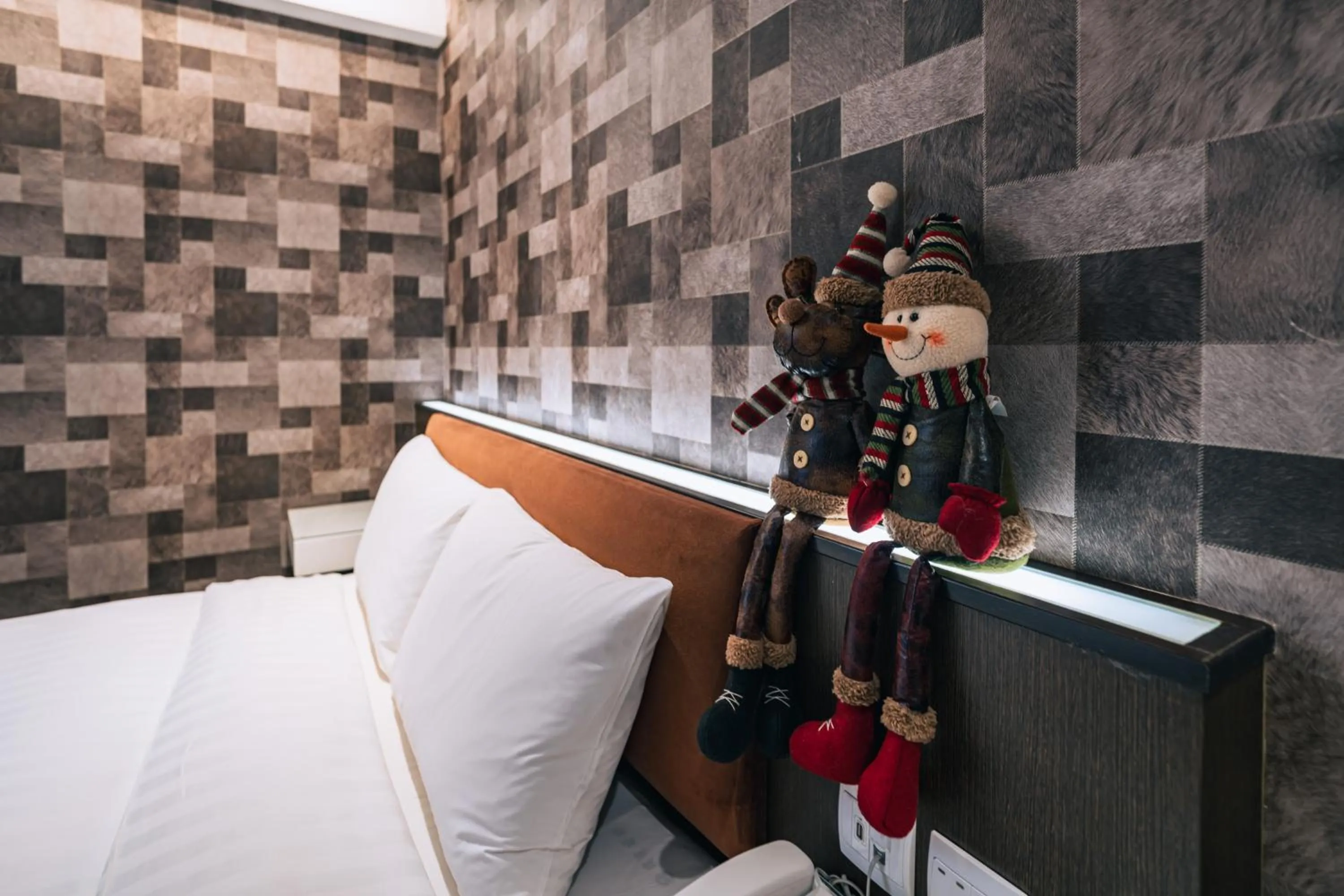 Bed in Hotel Puri Taipei Station Branch