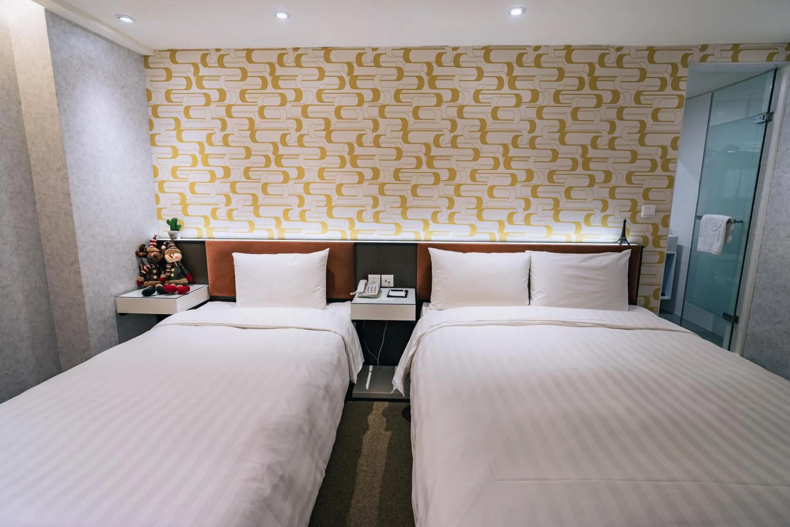 Bed in Hotel Puri Taipei Station Branch