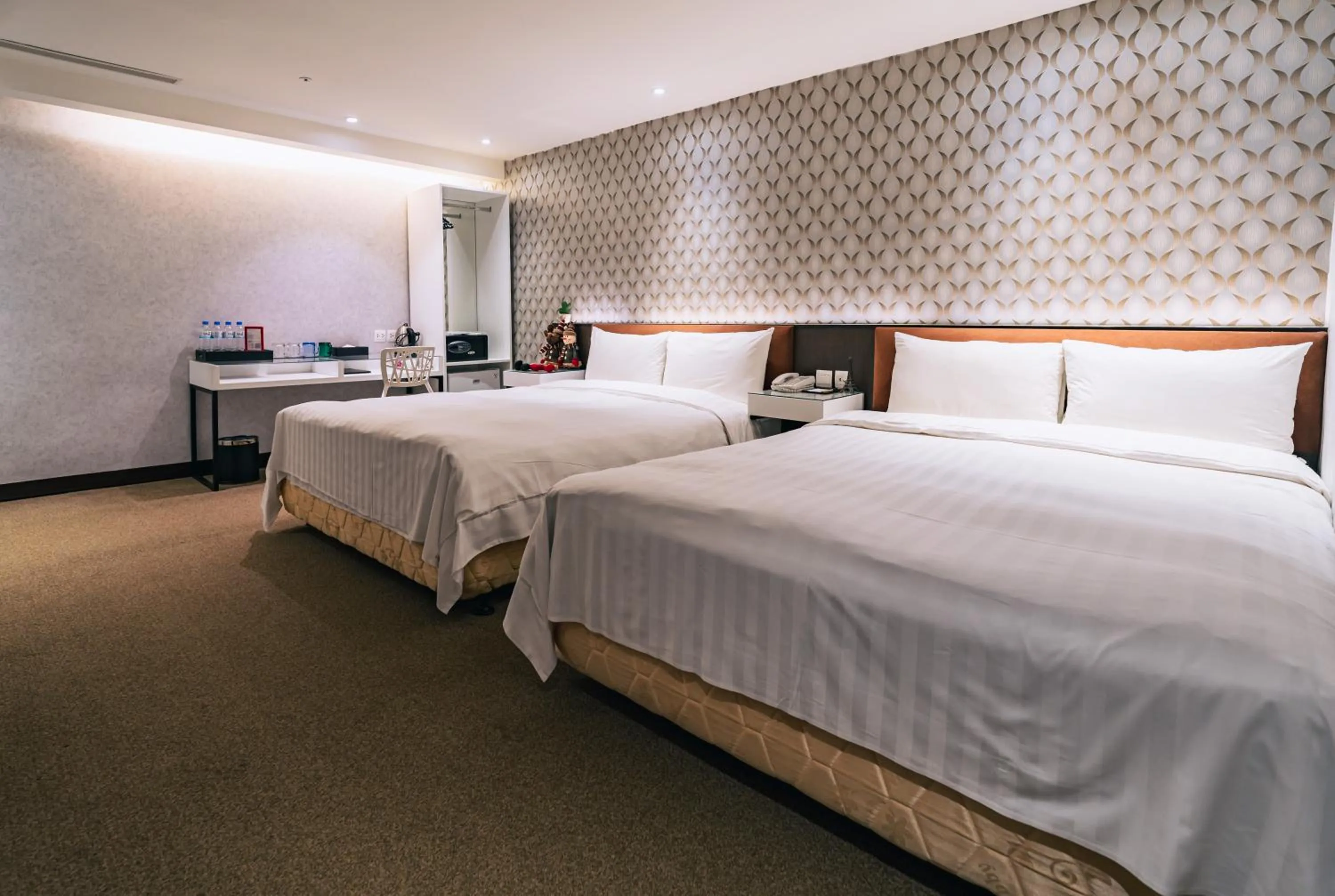 Bed in Hotel Puri Taipei Station Branch