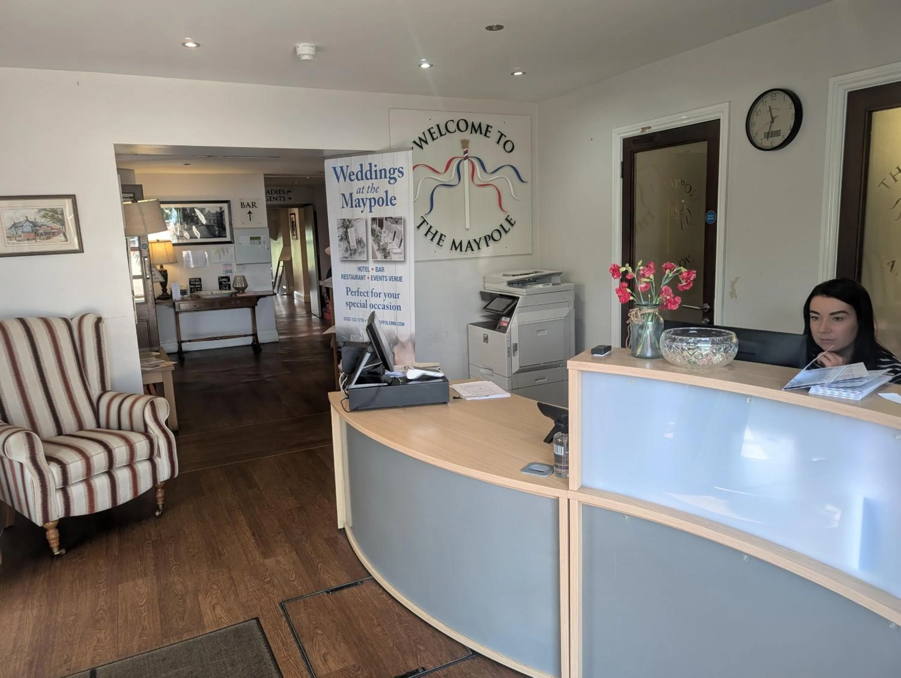 Lobby or reception in The Maypole at Wellow